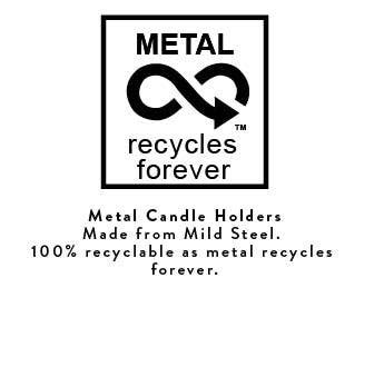 Bougeoir métal - Indigo & olive