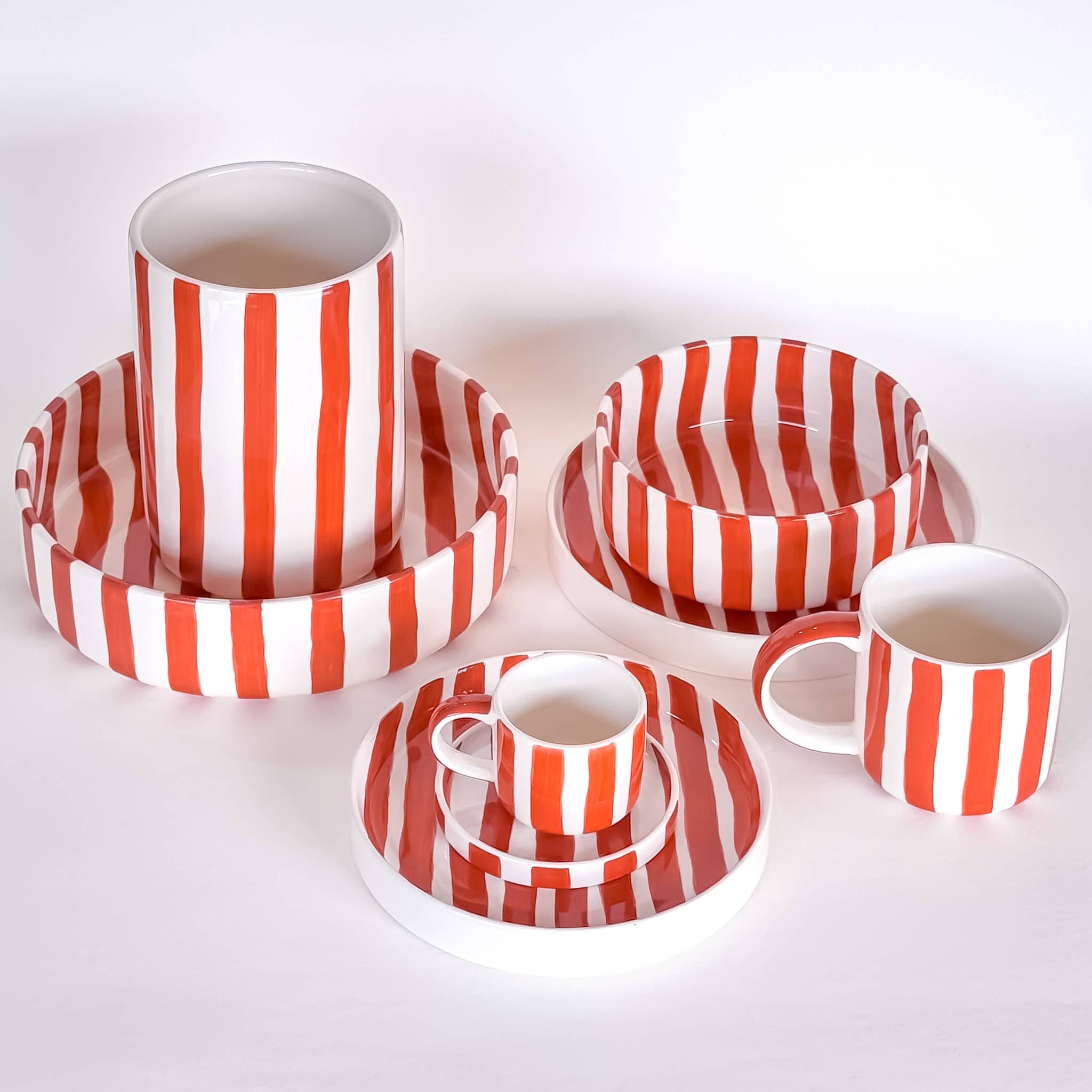 Mug STRIPES - cotto orange
