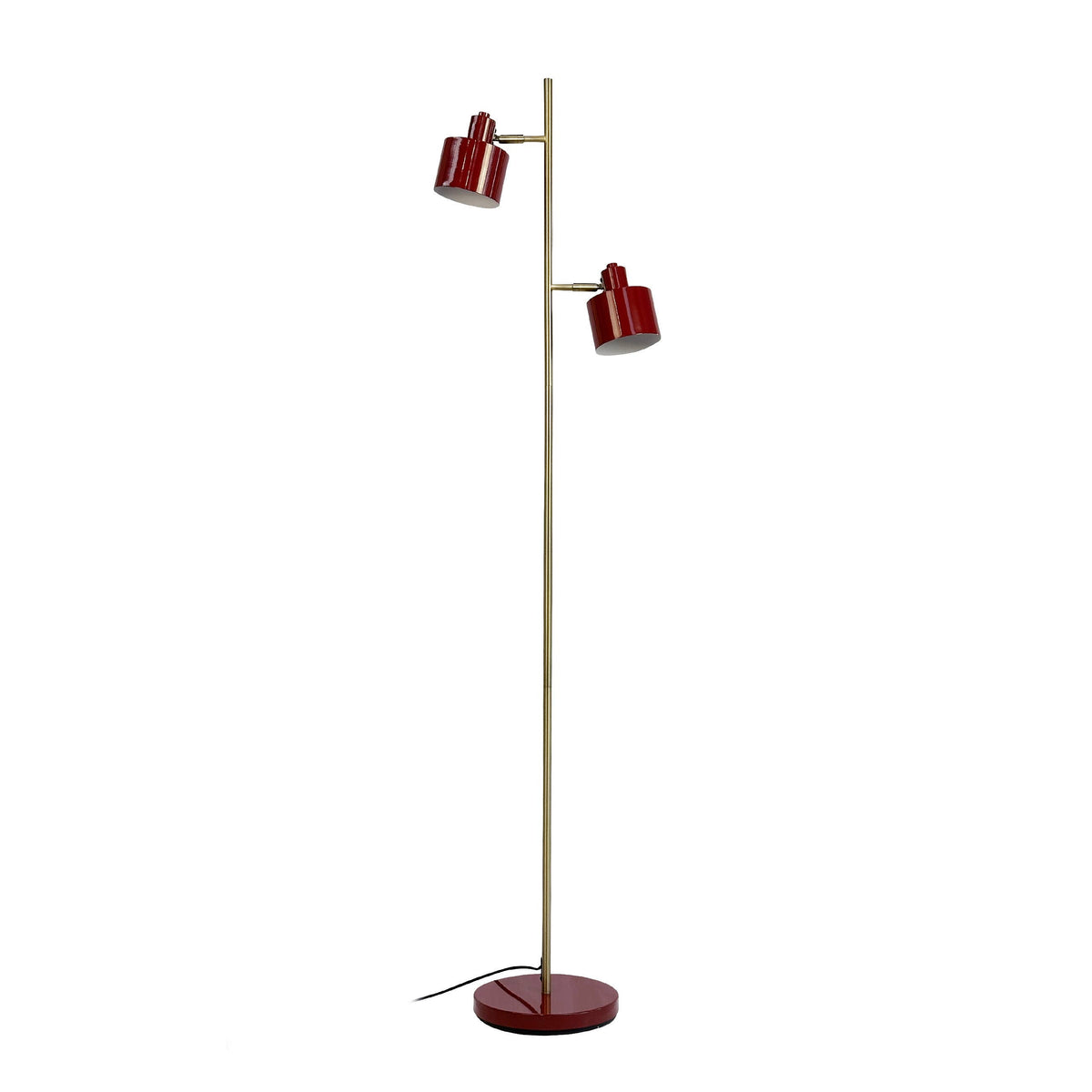 Lampadaire OCEAN rouge & laiton