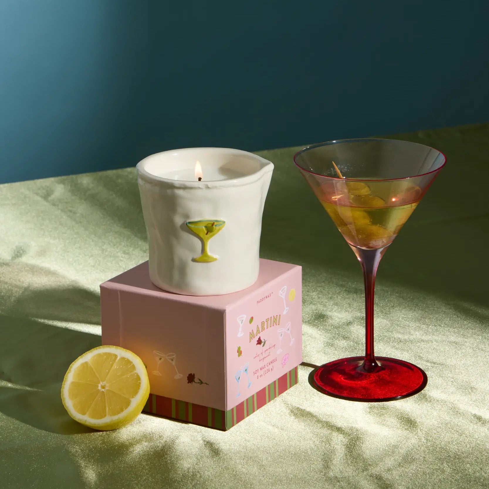 Verres Olive Martini – Blush & Cerise (lot de 2)
