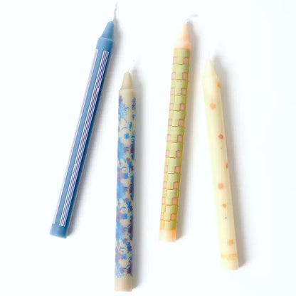 Bougies imprimé PRIMROSE COTTAGE (set de 4)