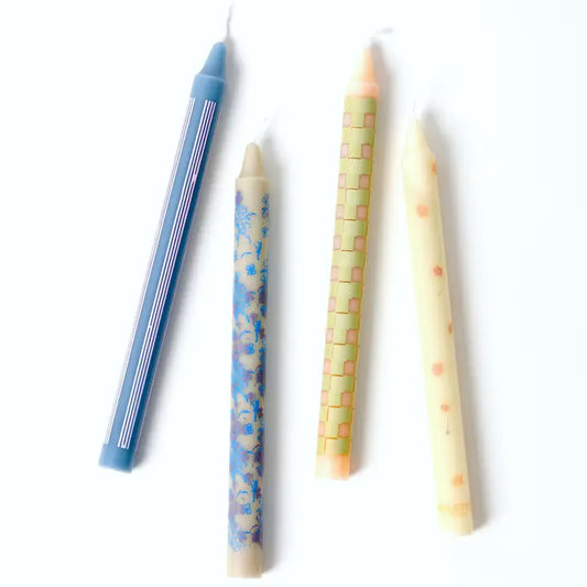Bougies imprimé PRIMROSE COTTAGE (set de 4)