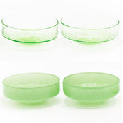 Lot de 4 bols CLAUDE - vert clair / vert opaque