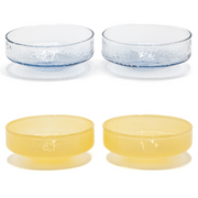 Lot de 4 bols CLAUDE - bleu clair / topaze opaque
