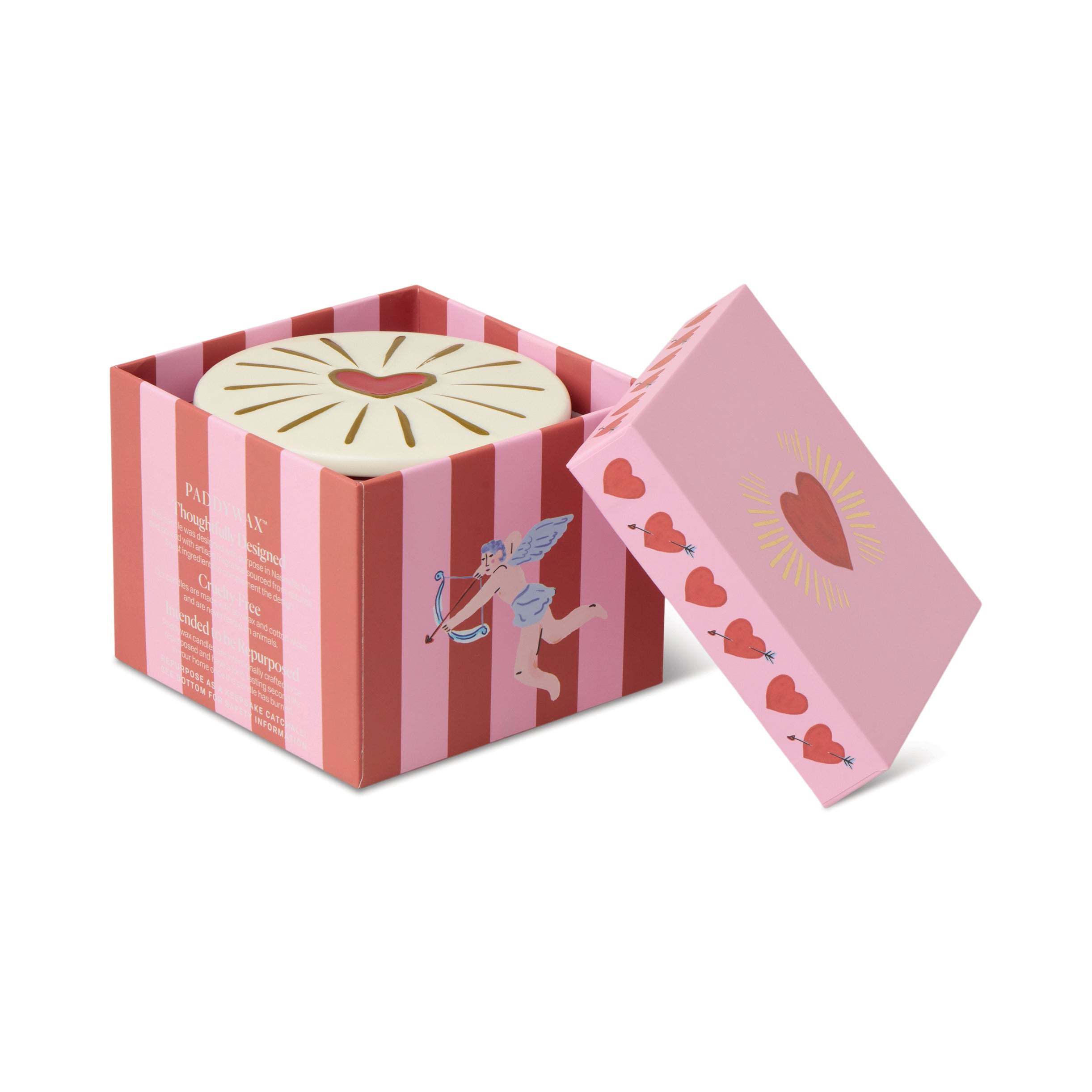 Bougie CHARMED - verre rouge / COEUR