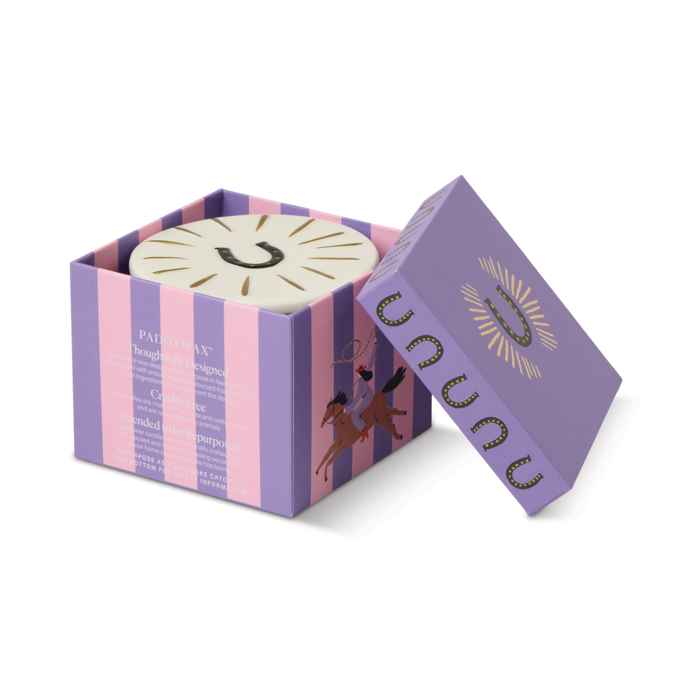 Bougie CHARMED - verre noir / FER A CHEVAL