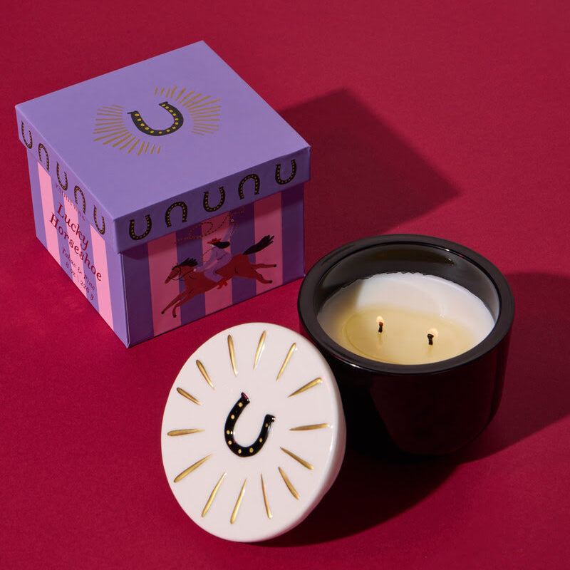 Bougie CHARMED - verre noir / FER A CHEVAL