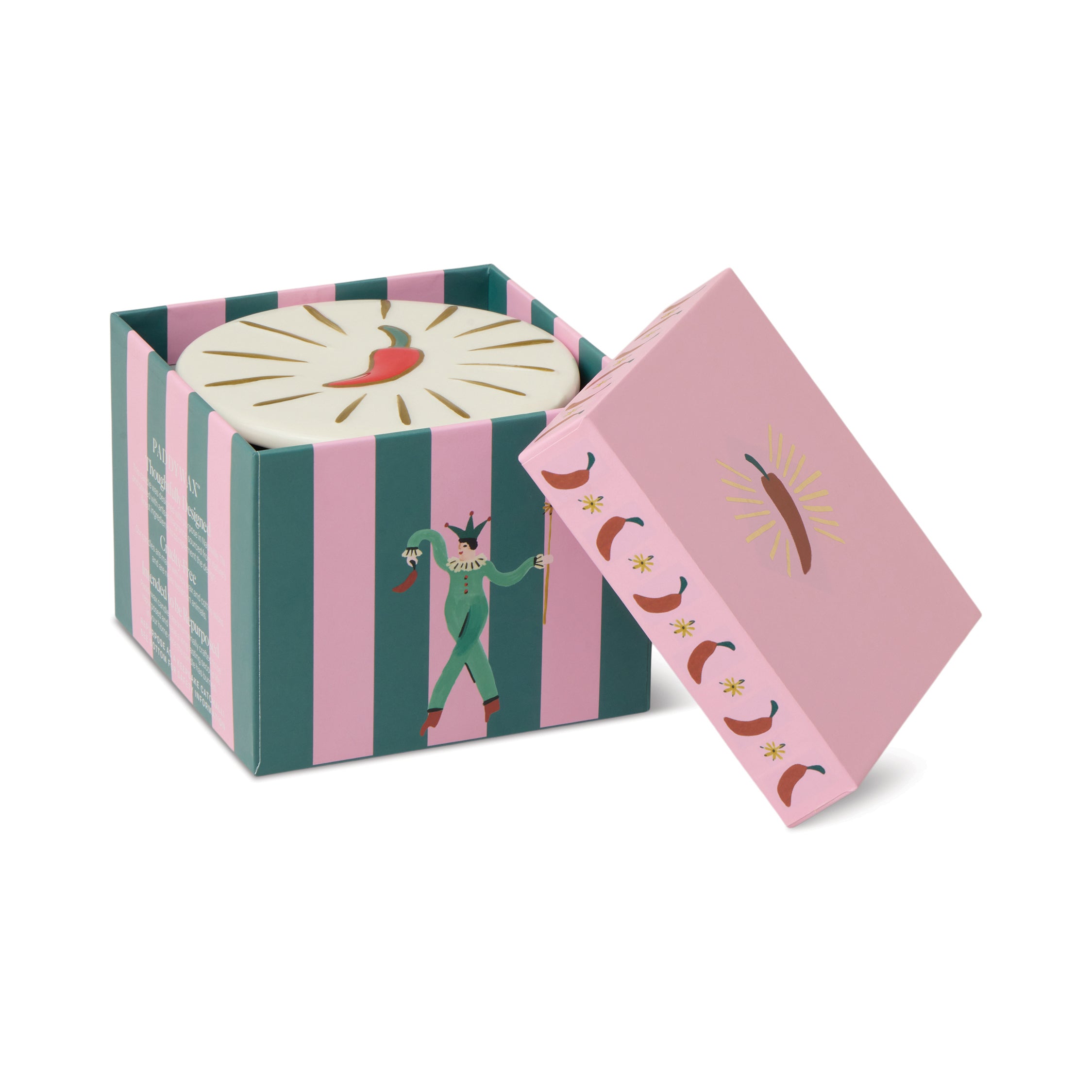 Bougie CHARMED - verre vert / PIMENT