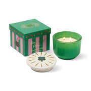 Bougie CHARMED - verre vert / TREFLE