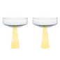 Lot de 2 coupes CLAUDE - bleu clair / topaze opaque