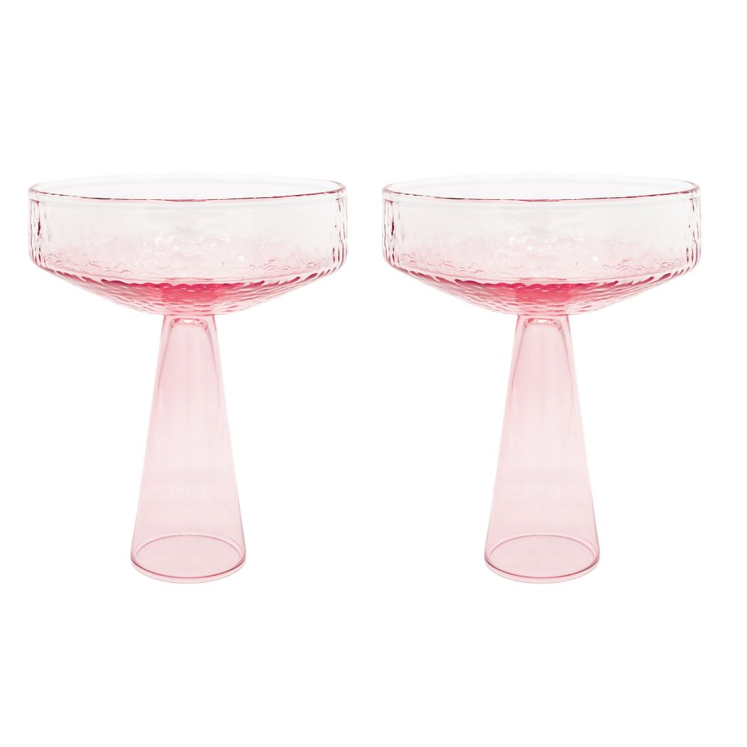 Lot de 2 coupes CLAUDE - rose
