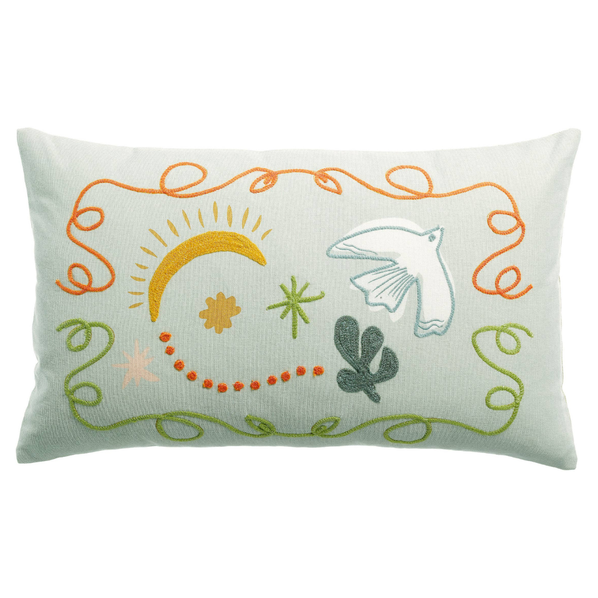 Coussin brodé Anka Ciel 30 x 50