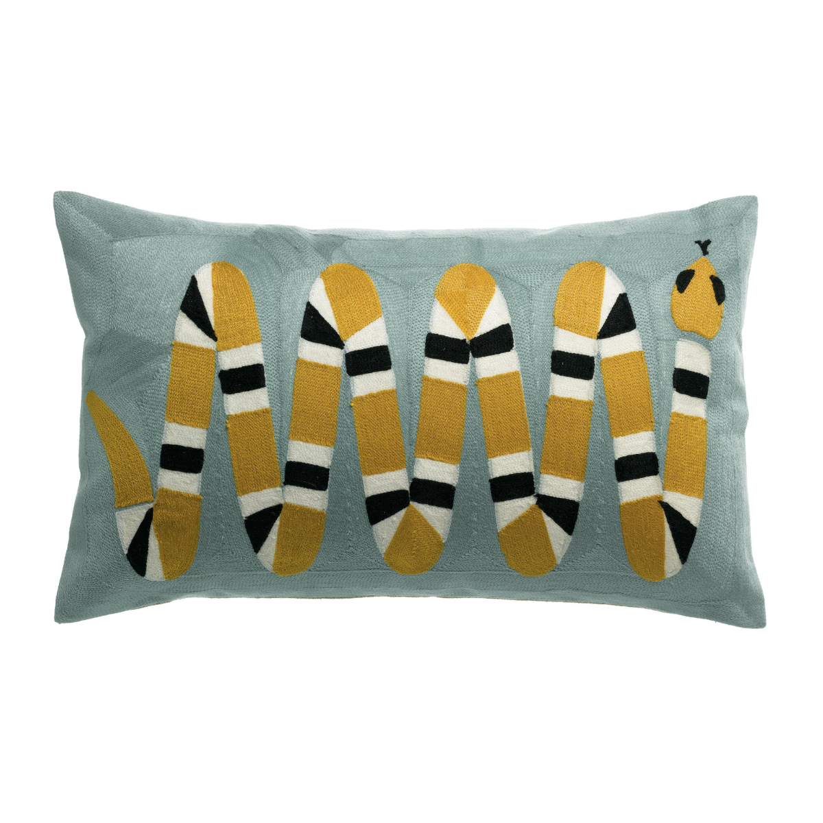 Coussin brodé YOKA ciel - 30x50 cm