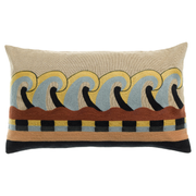 Coussin brodé Adria Vagues – 30×50 cm