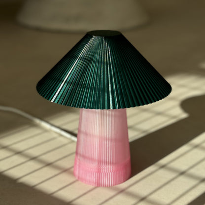 Lampe STRAIGT SHROOM - rose & vert