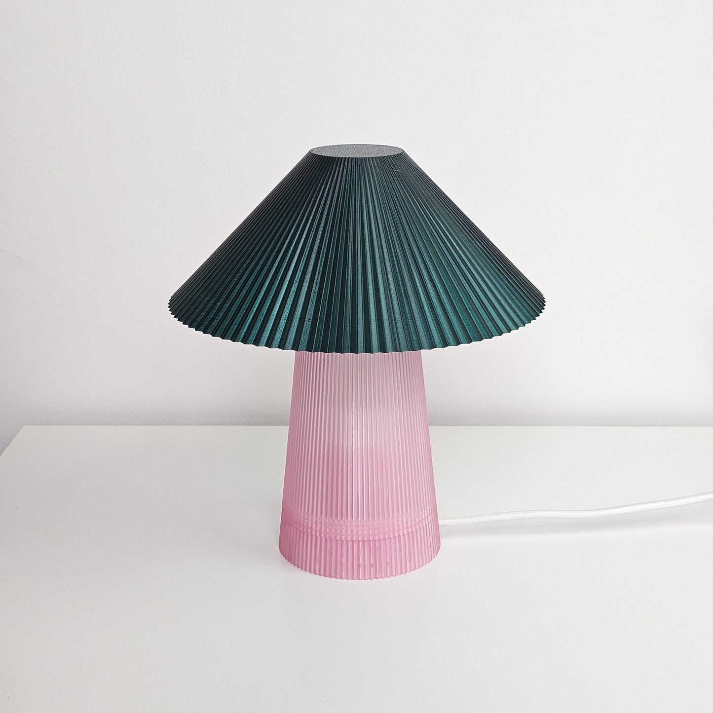 Lampe STRAIGT SHROOM - rose & vert