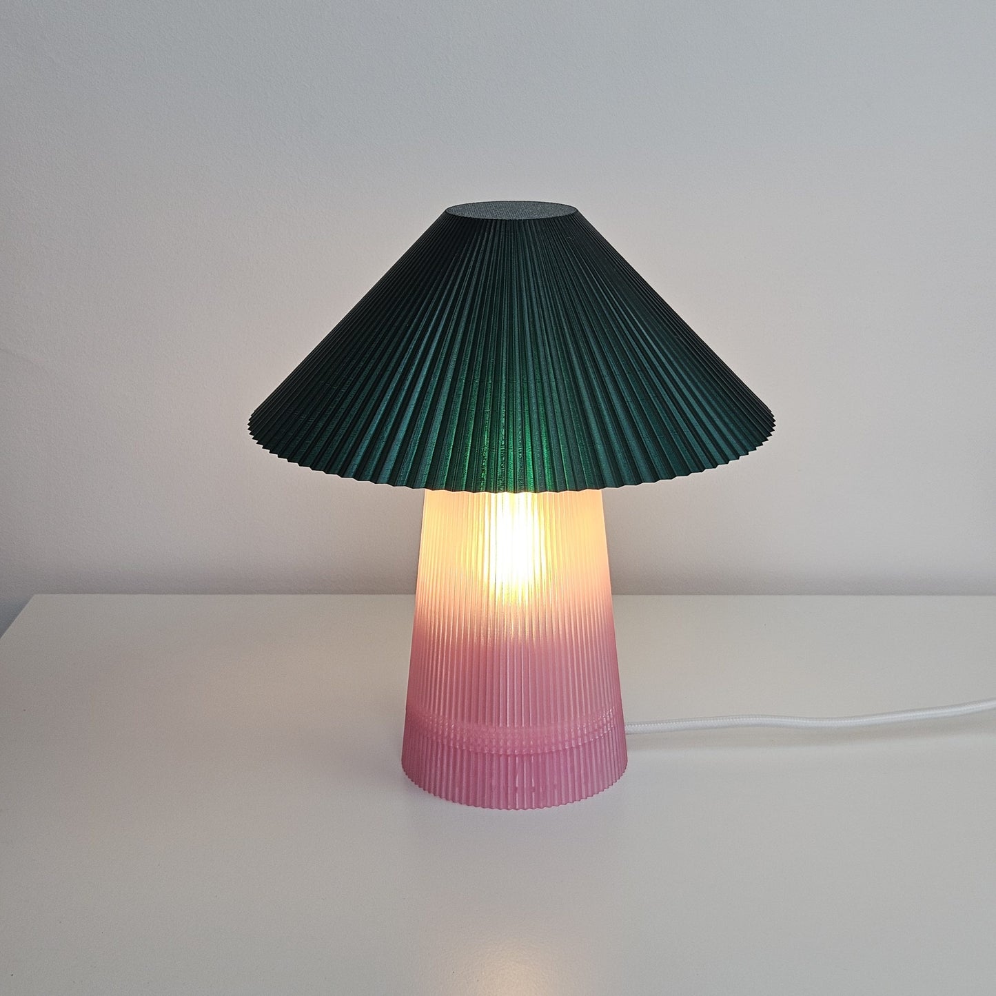 Lampe STRAIGT SHROOM - rose & vert