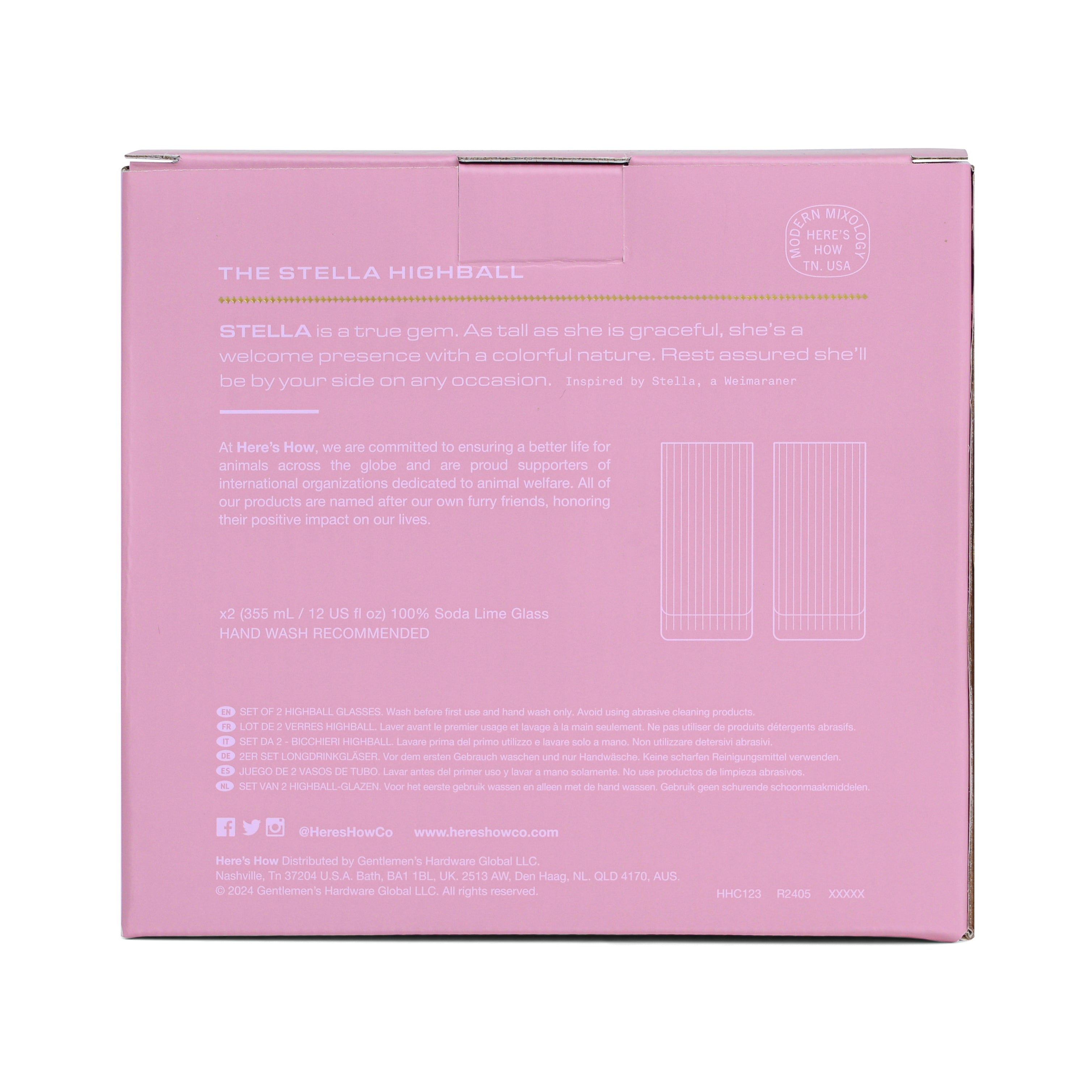 Verres STELLA (x2) - rose