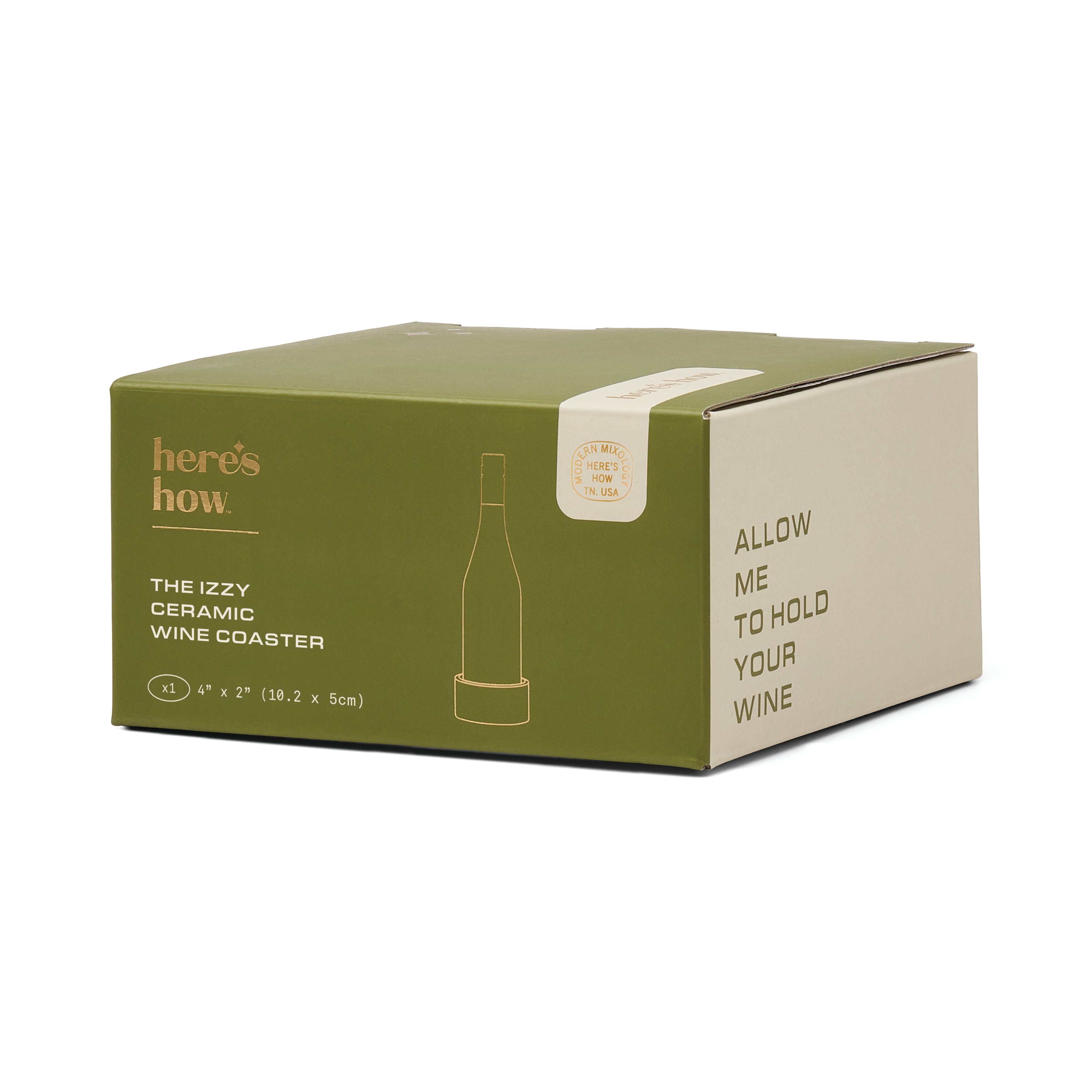 IZZY - dessous de bouteille - vert