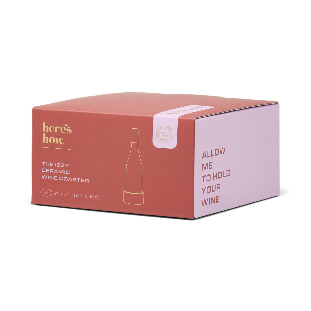 IZZY - dessous de bouteille - lilas & rouge