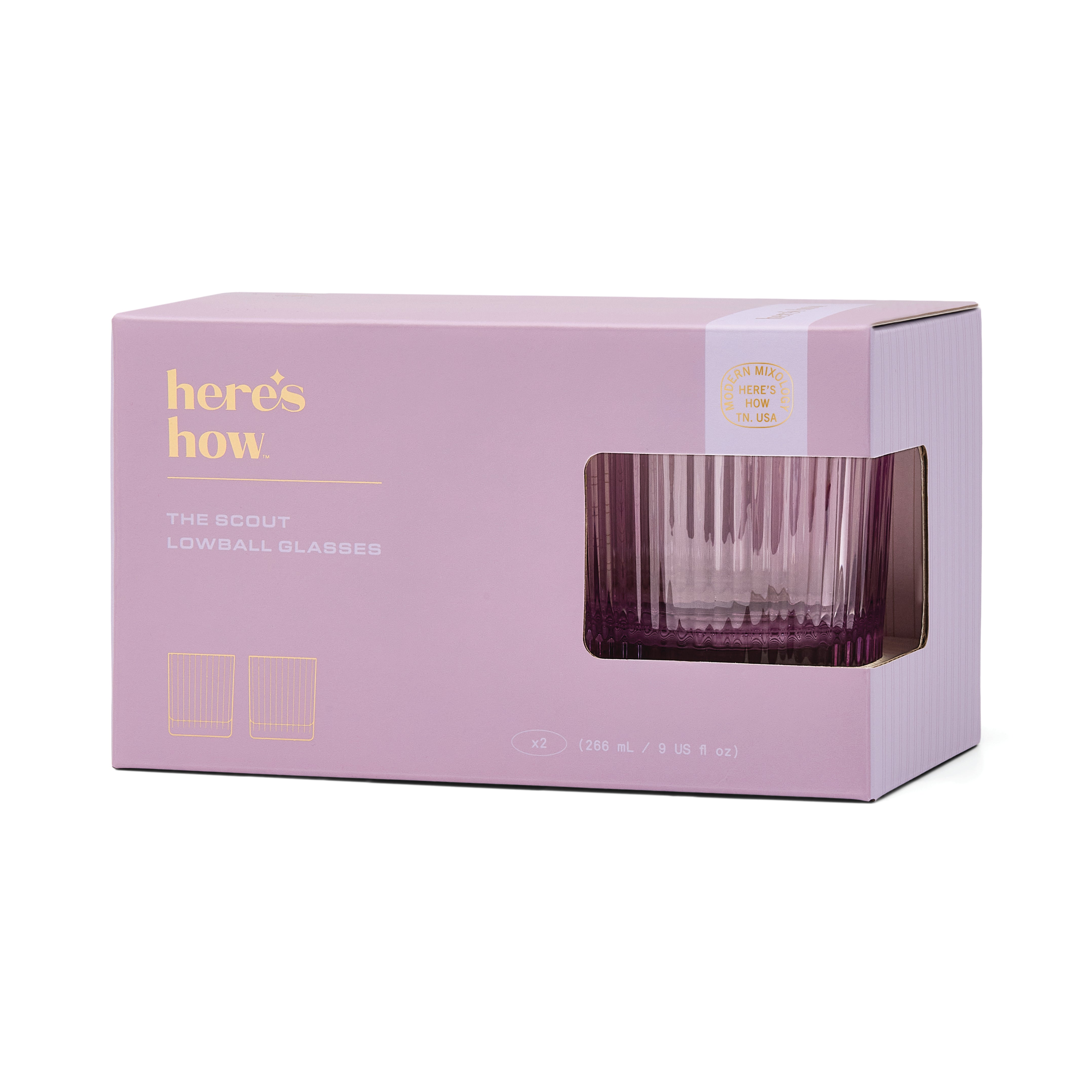 Verres SCOUT LOWBALL (x2) - rose