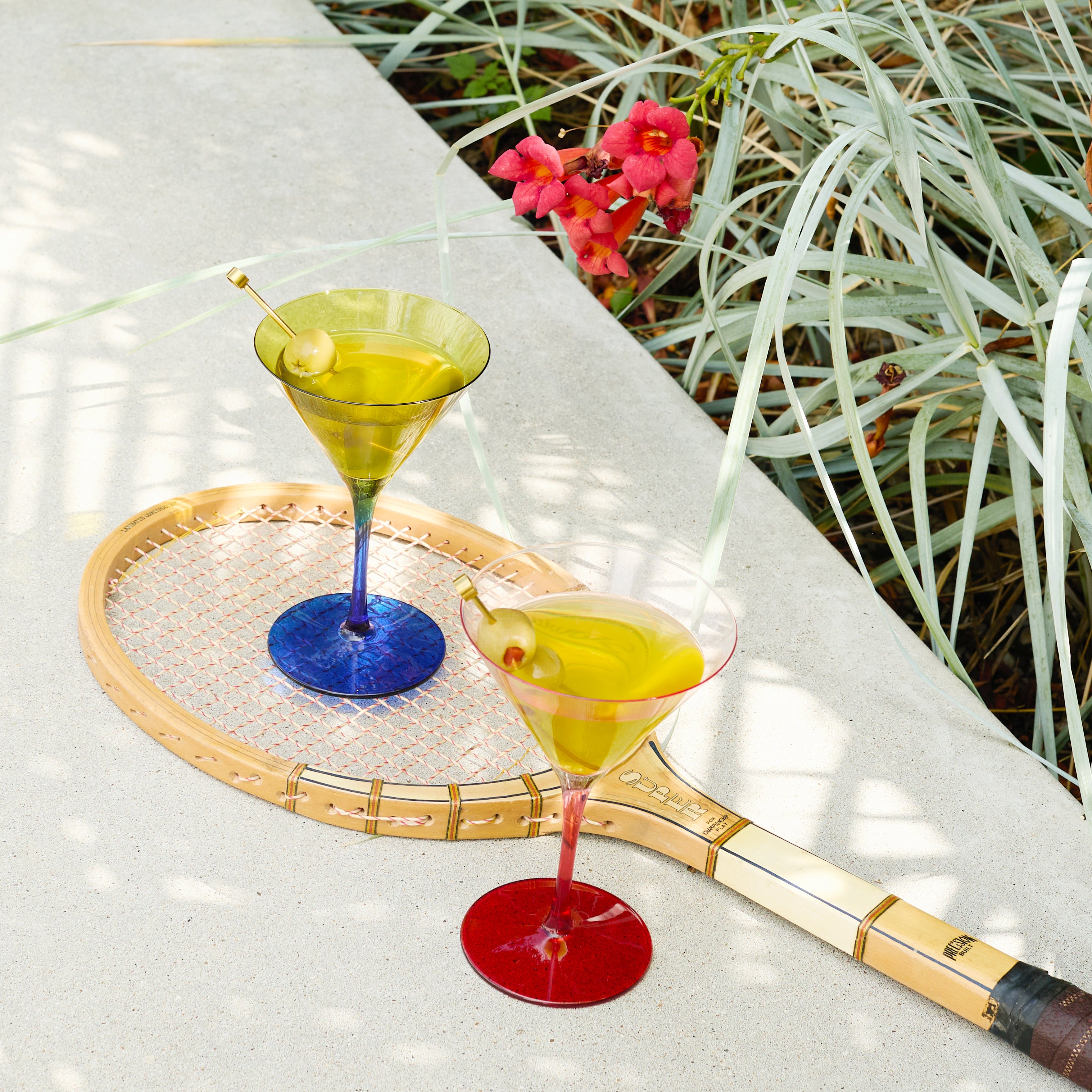 Verres Olive martini – Olive & Cobalt (lot de 2)