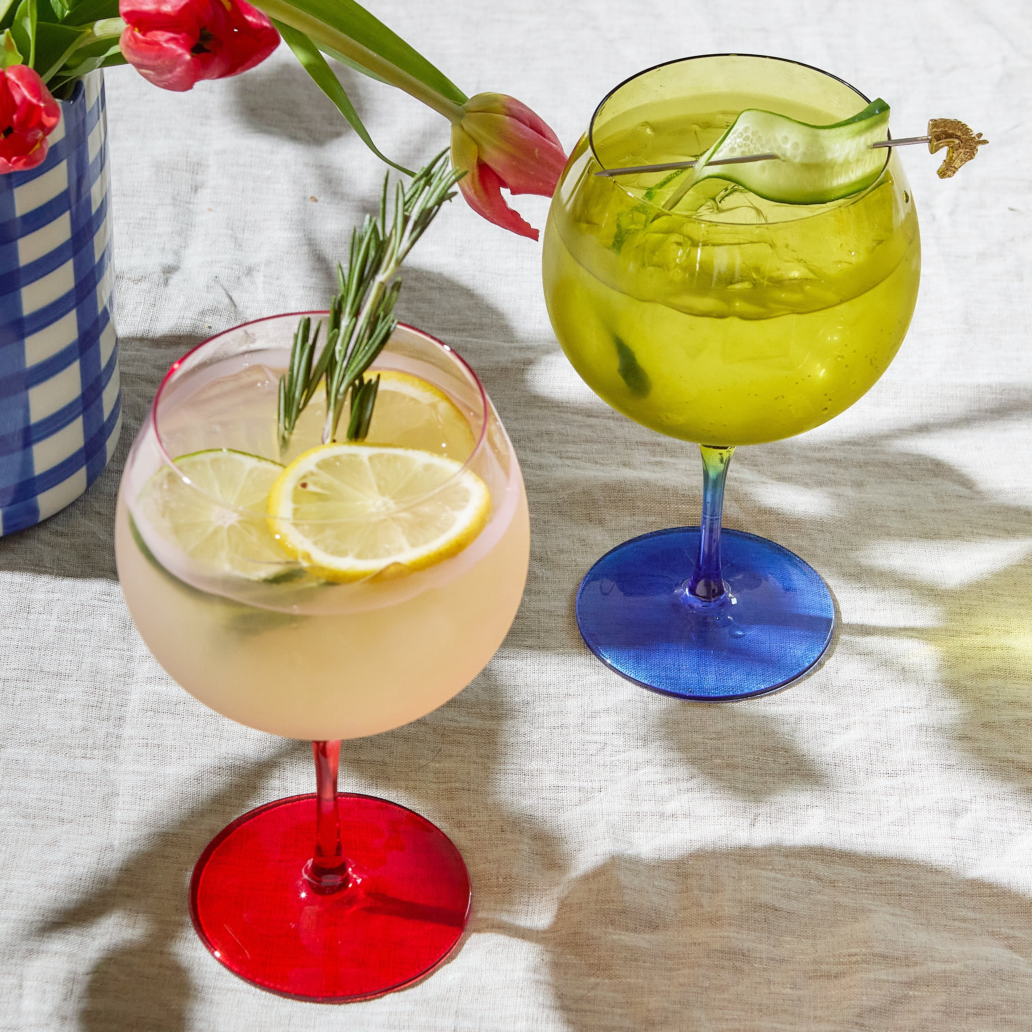 Verres Charlie Copa – Blush & Cerise (lot de 2)