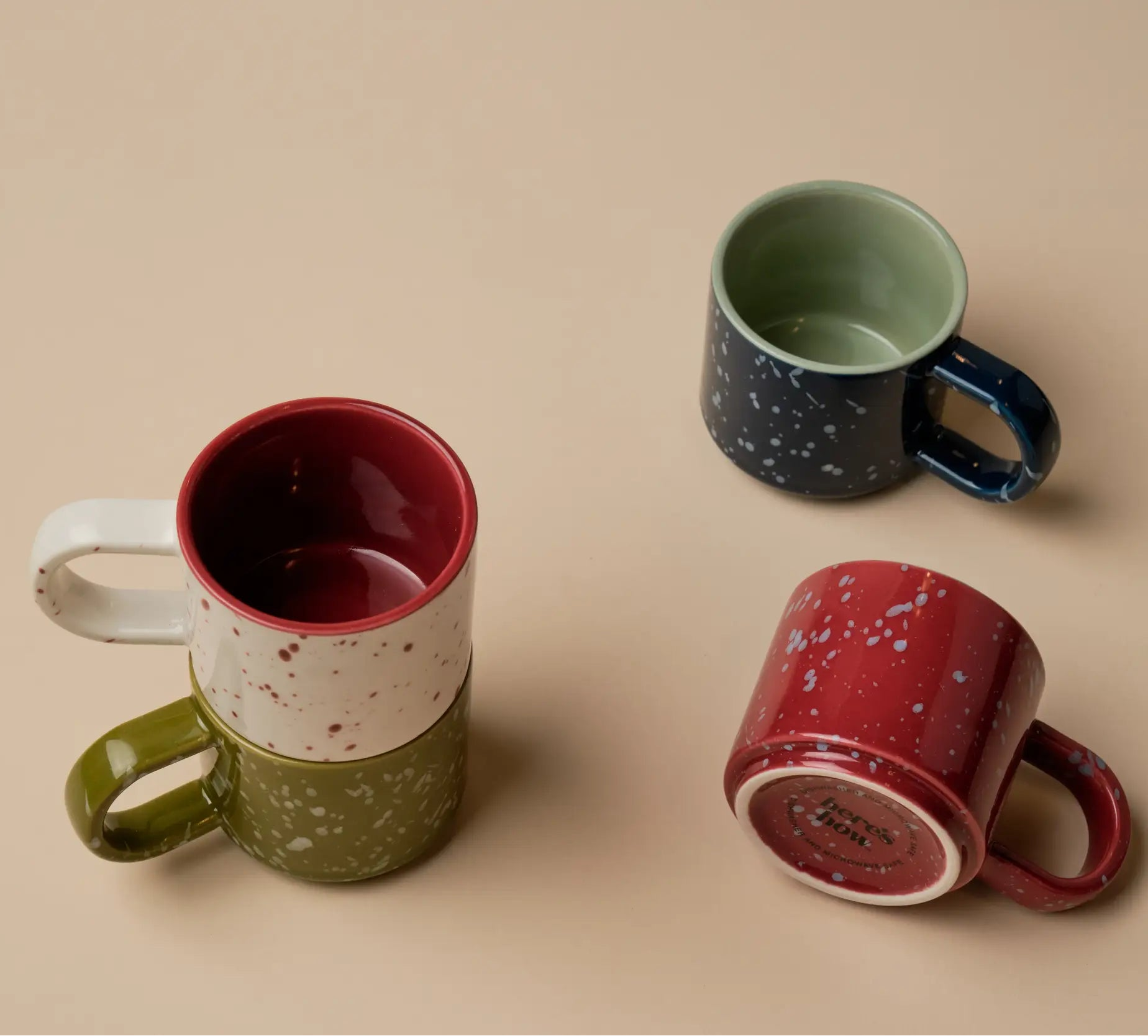 Tasses à expresso Simon – Lot de 2 – Burgundy & Navy