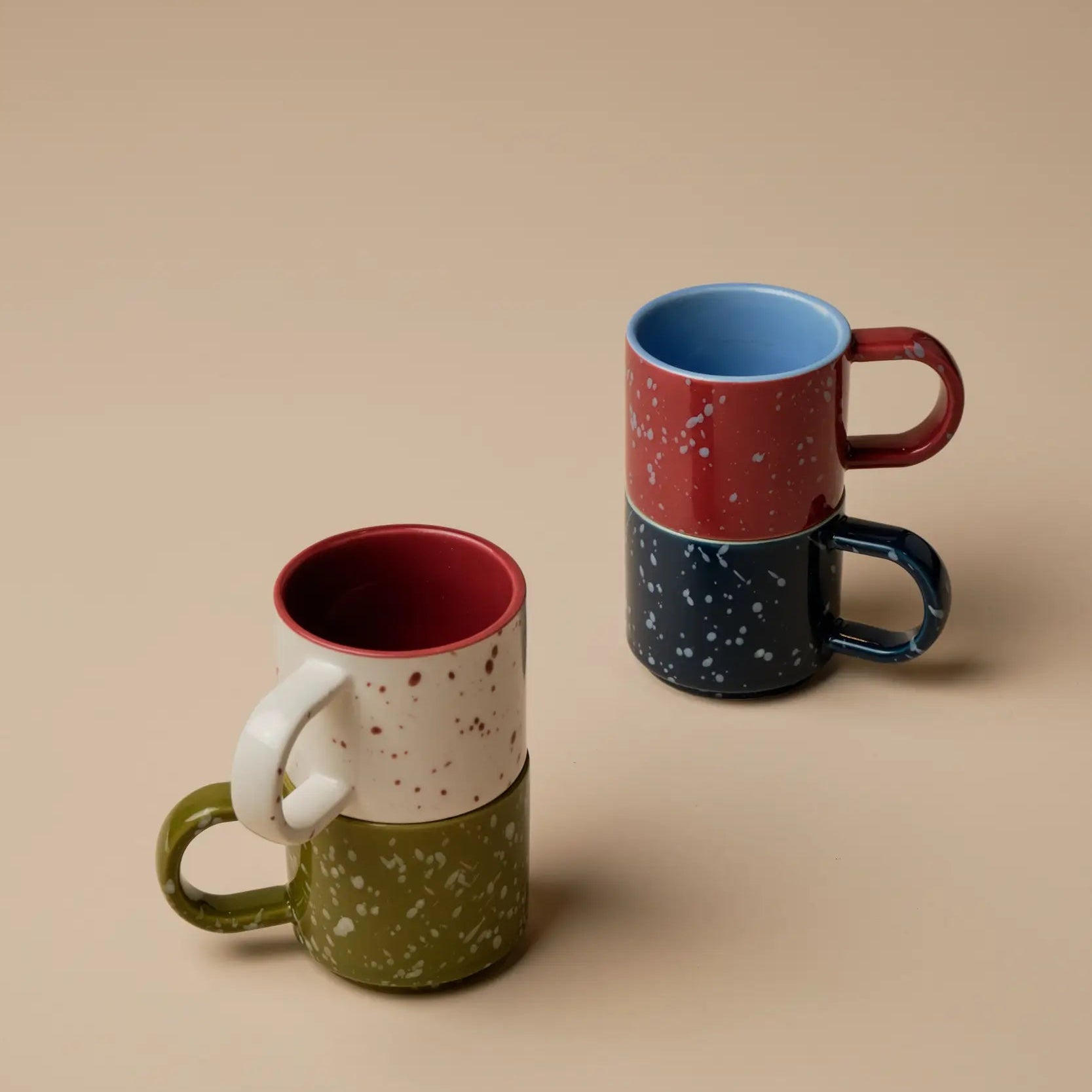 Tasses à expresso Simon – Lot de 2 – Burgundy & Navy