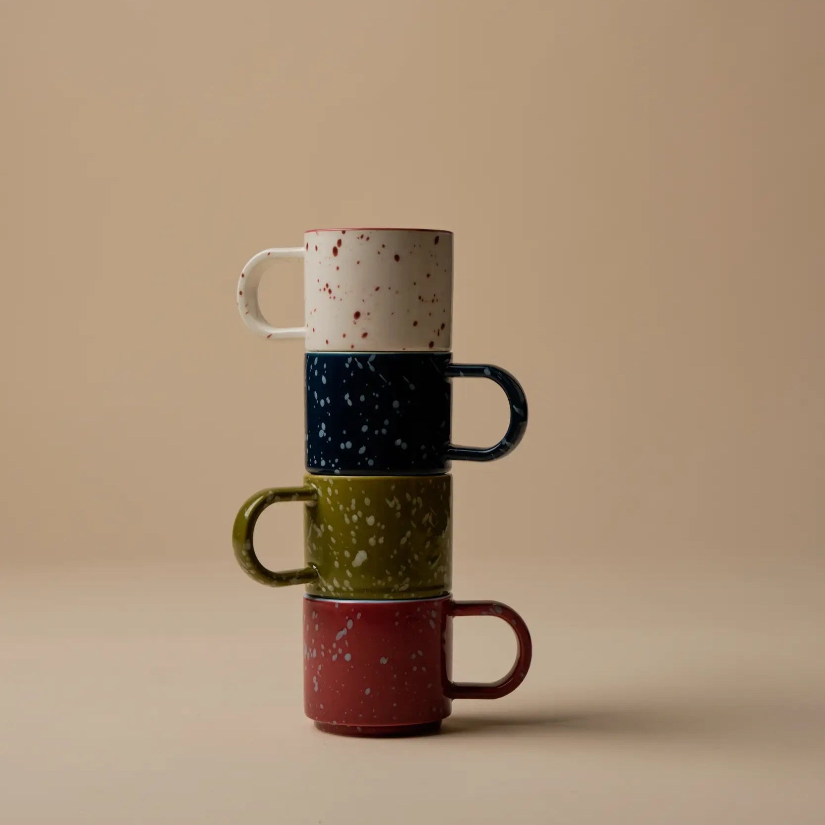 Tasses à expresso Simon – Lot de 2 – Burgundy & Navy