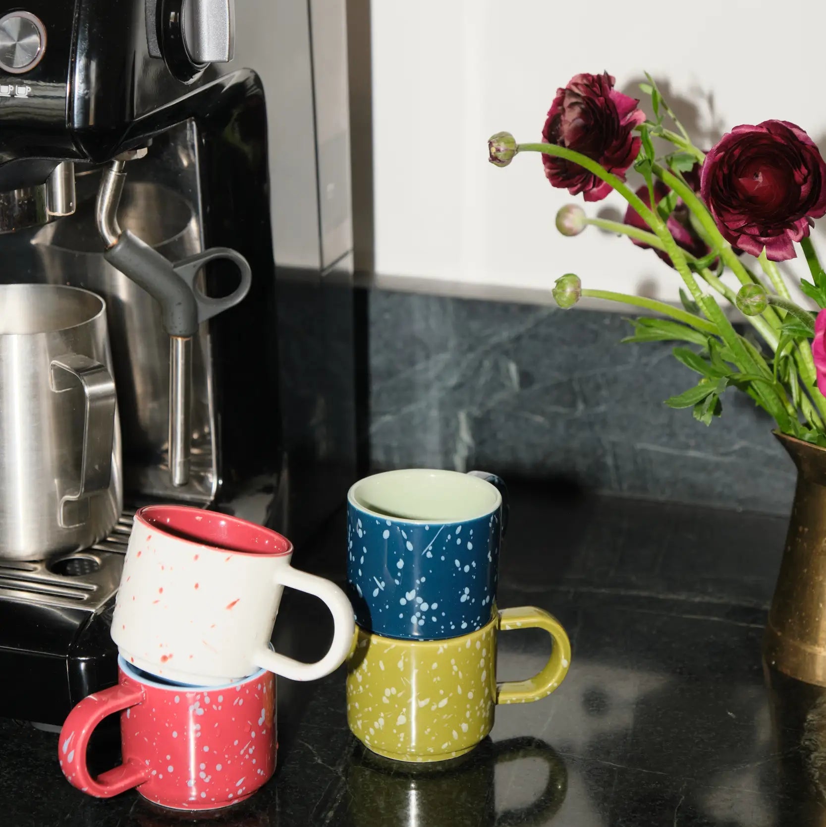 Tasses à expresso Simon – Lot de 2 – Burgundy & Navy