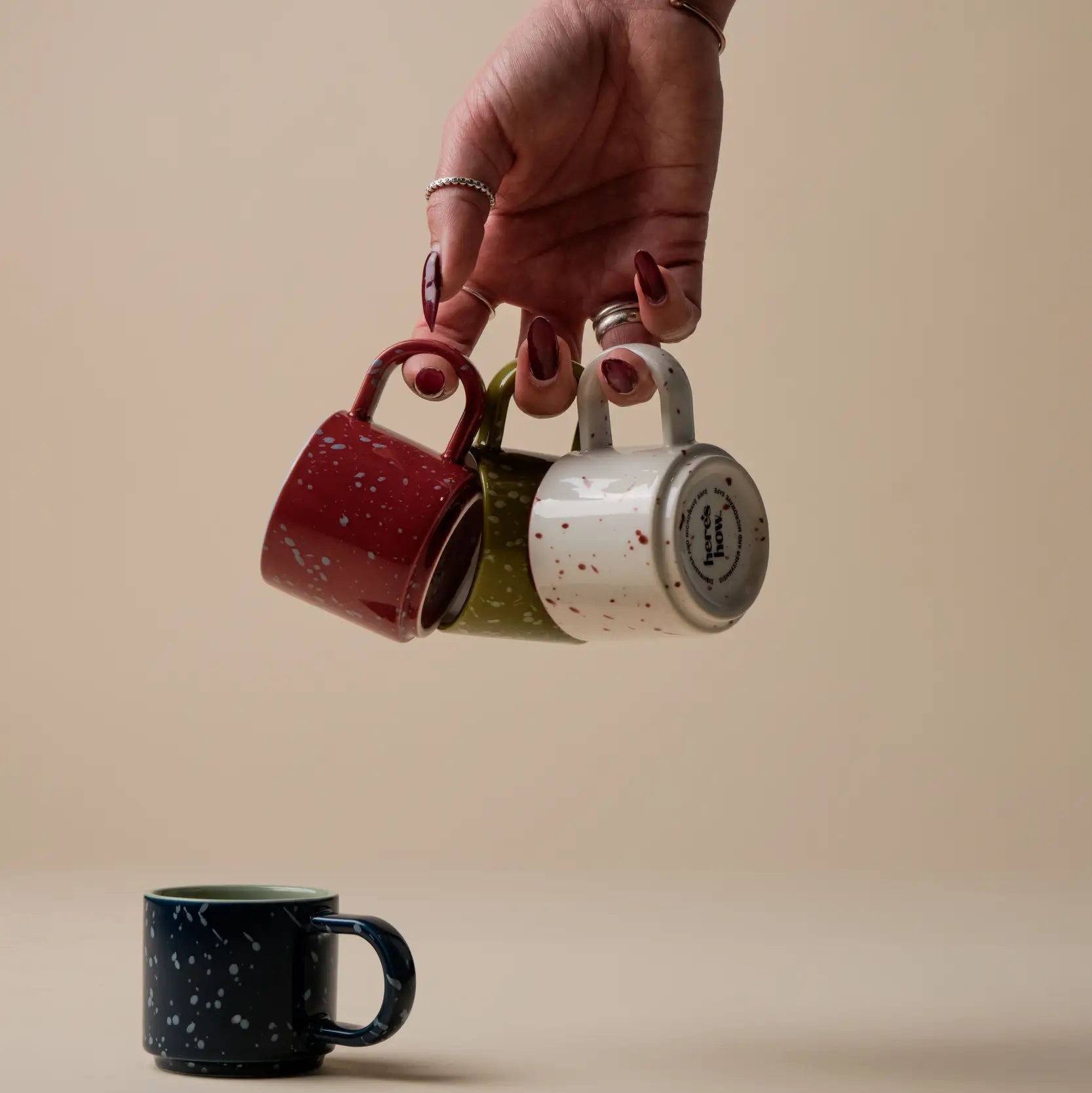 Tasses à expresso Simon – Lot de 2 – Burgundy & Navy