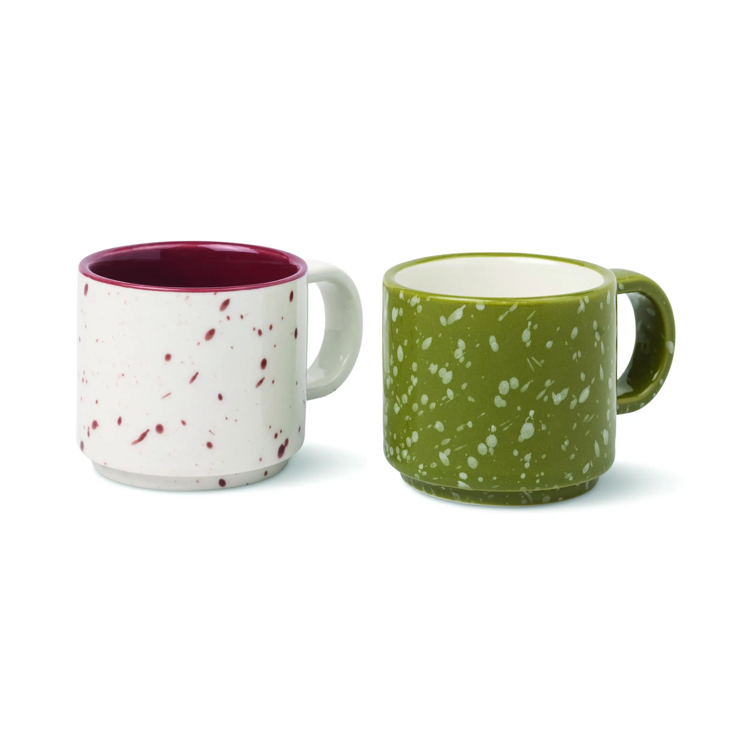 Tasses à expresso Simon – Lot de 2 – Crème & Olive