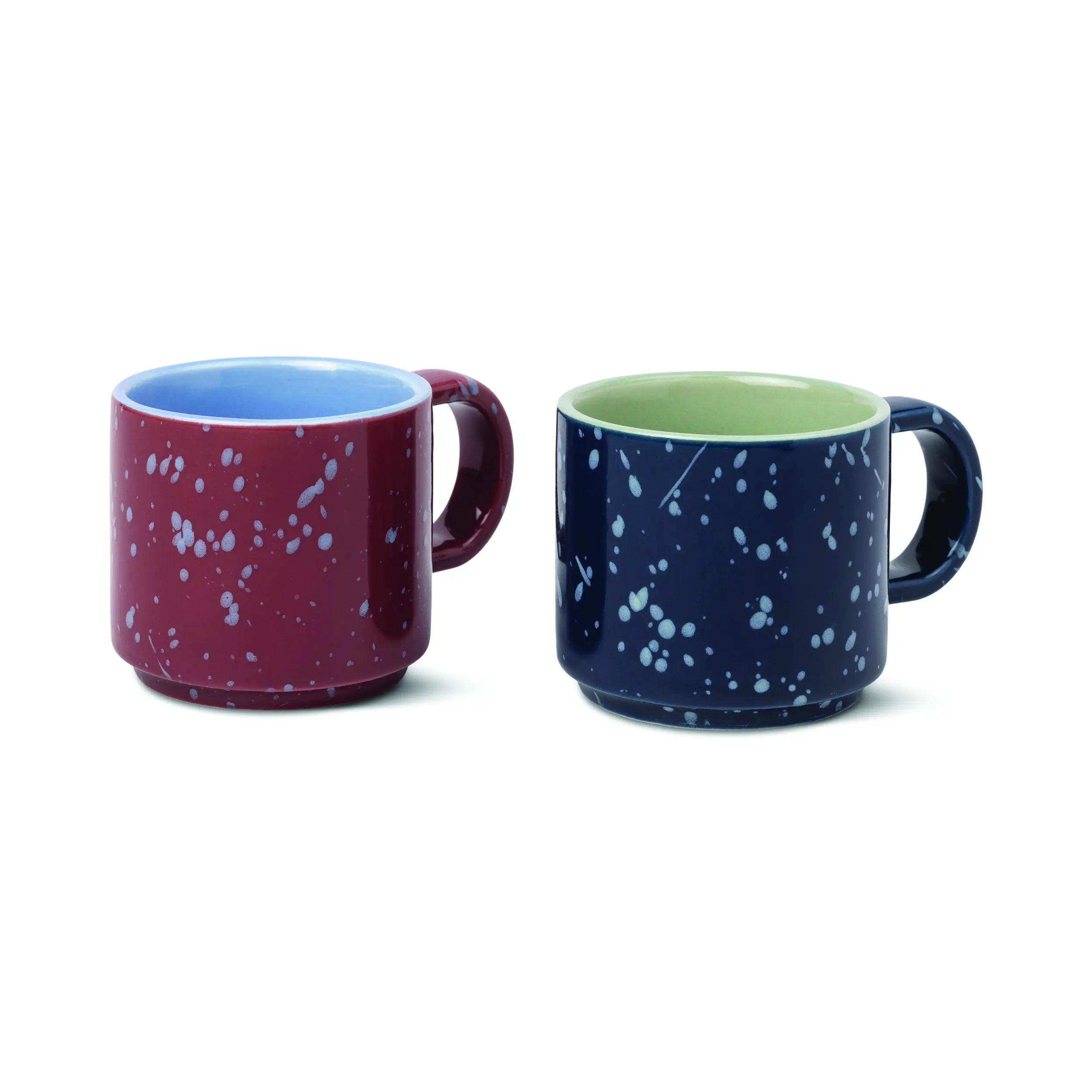 Tasses à expresso Simon – Lot de 2 – Burgundy & Navy