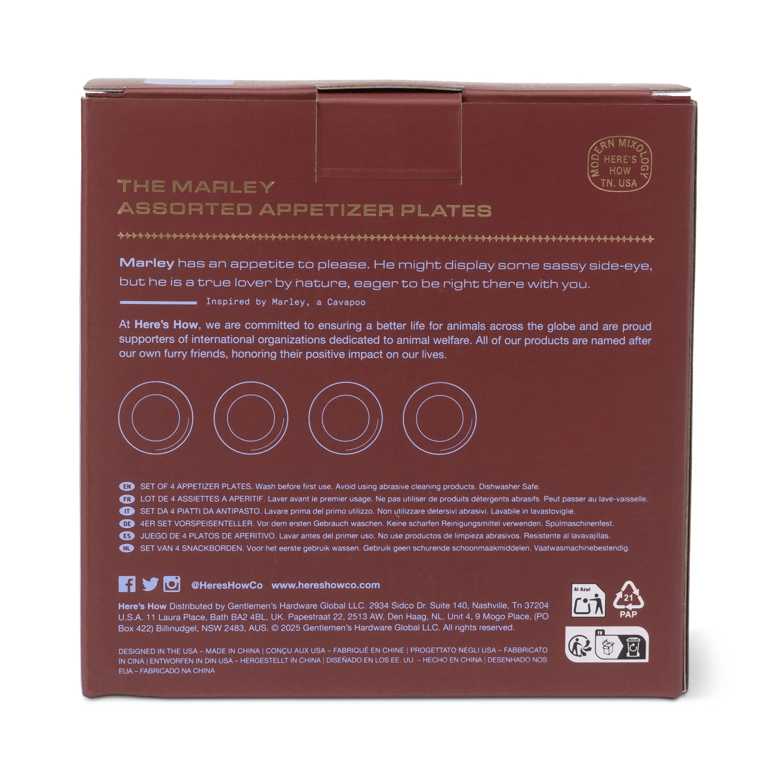 Assiettes à apéritif MARLEY - collection contour
