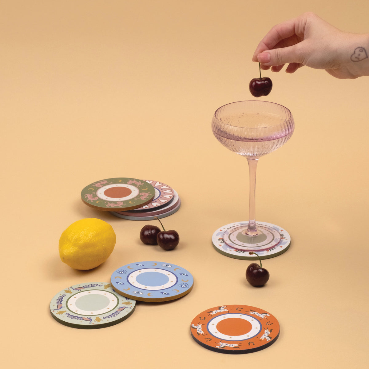 Lot de 4 dessous de verre A Dopo