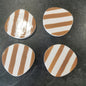 Set de 4 dessous de verre rayés