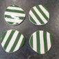 Set de 4 dessous de verre rayés
