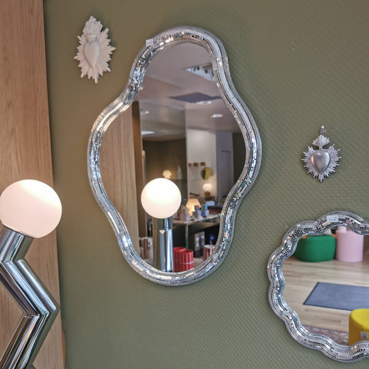 Miroirs DISCO et ex-voto argent de OPJET PARIS