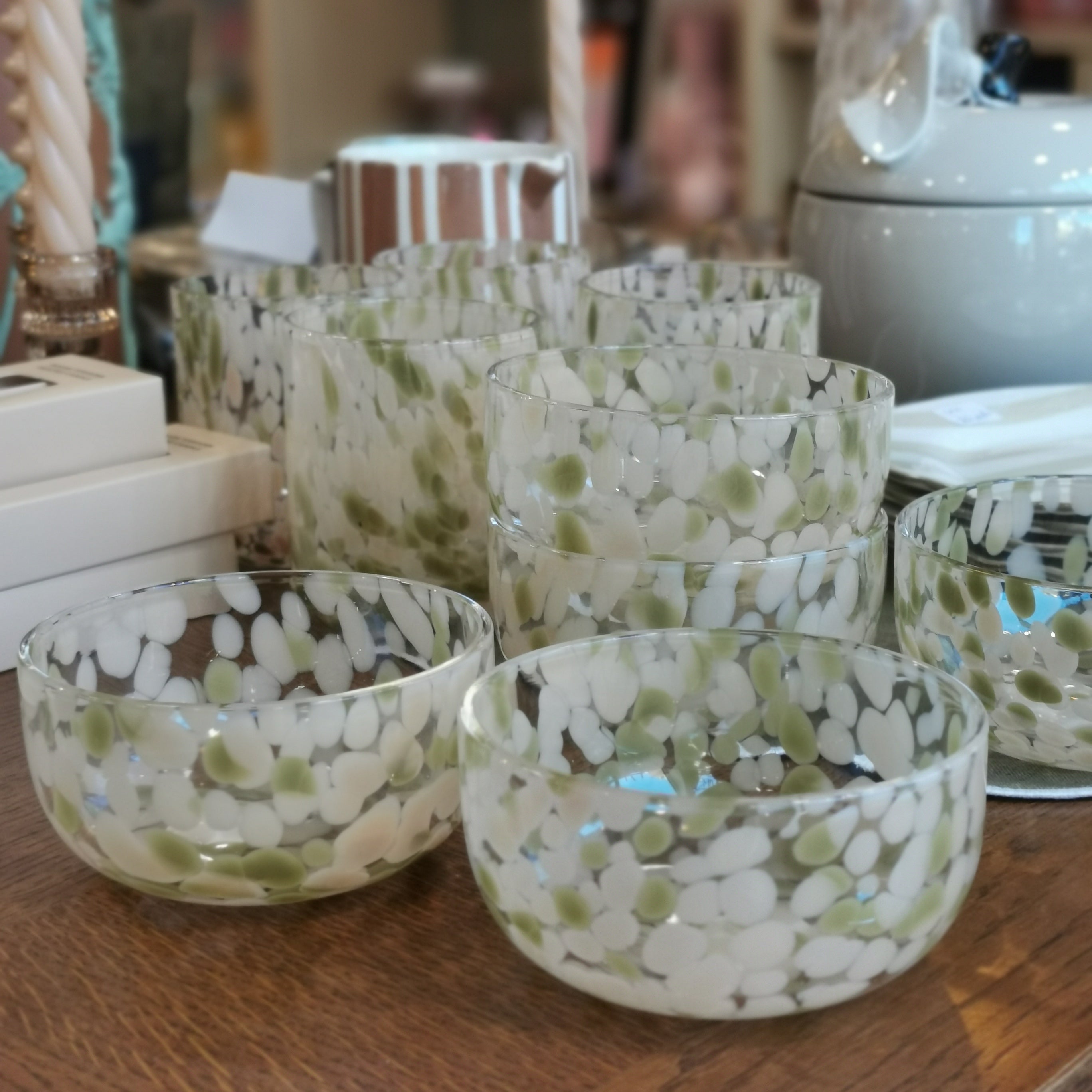 Coupelles en verre moucheté - Lot de 2