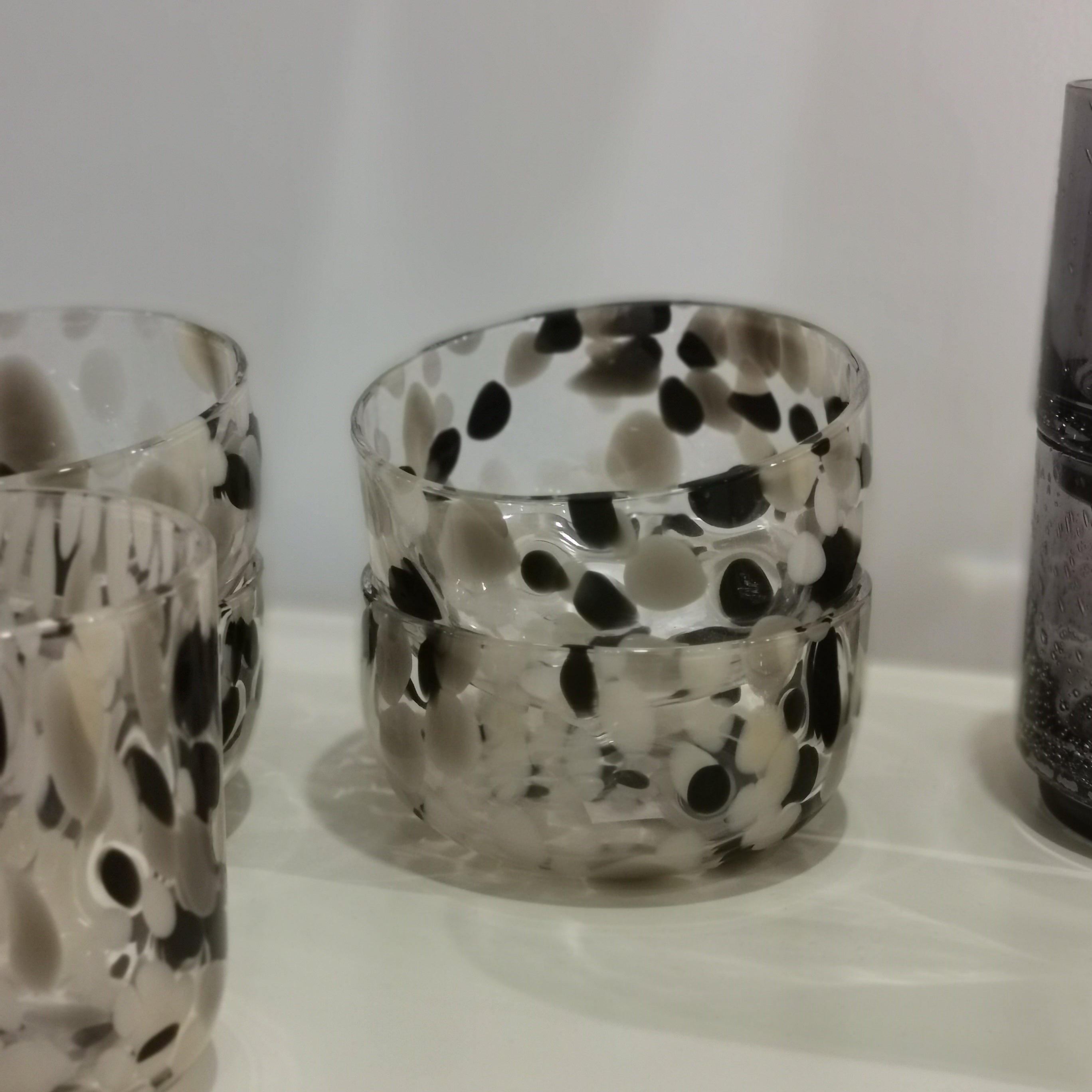 Coupelles en verre moucheté - Lot de 2