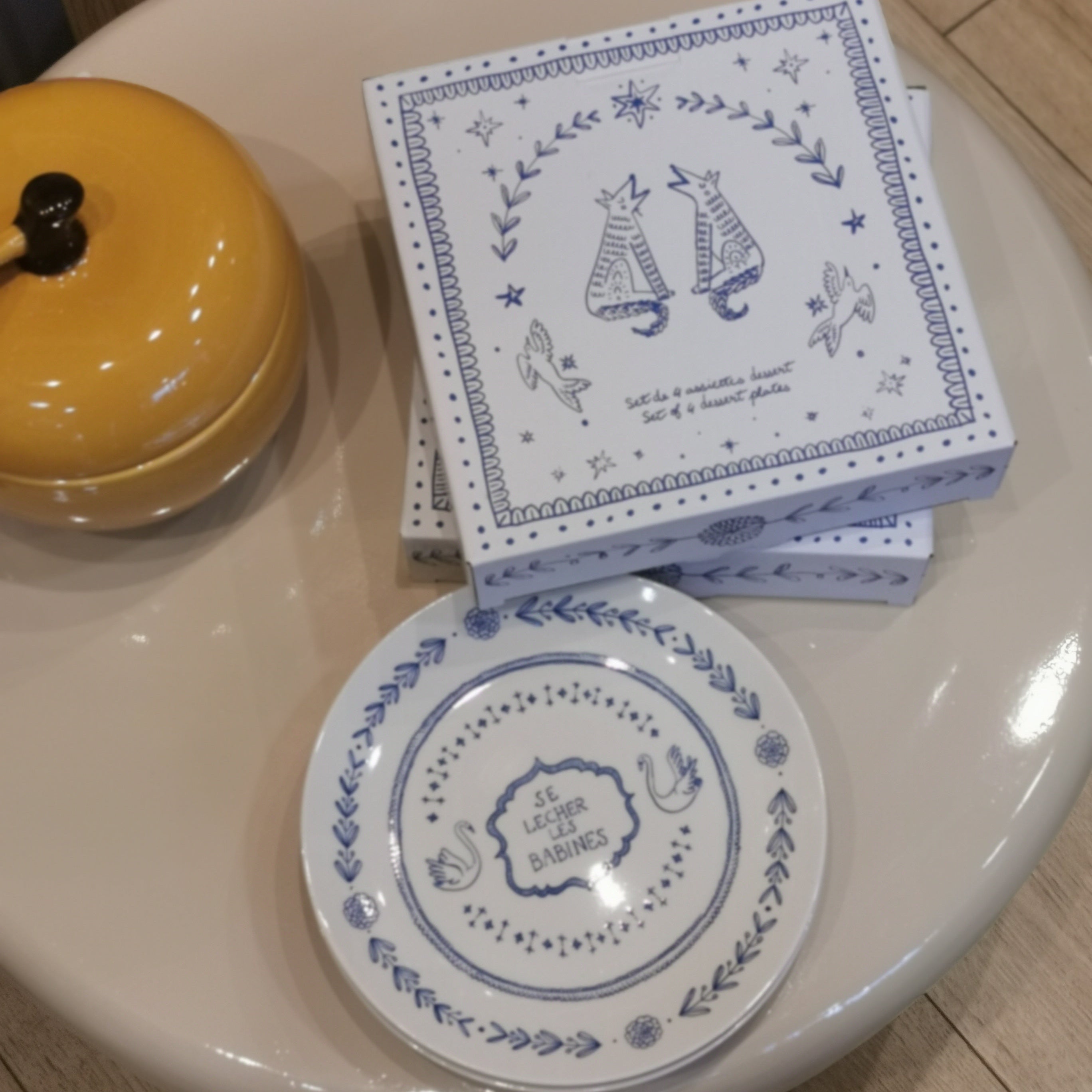 Set de 4 assiettes dessert GOURMANDISE