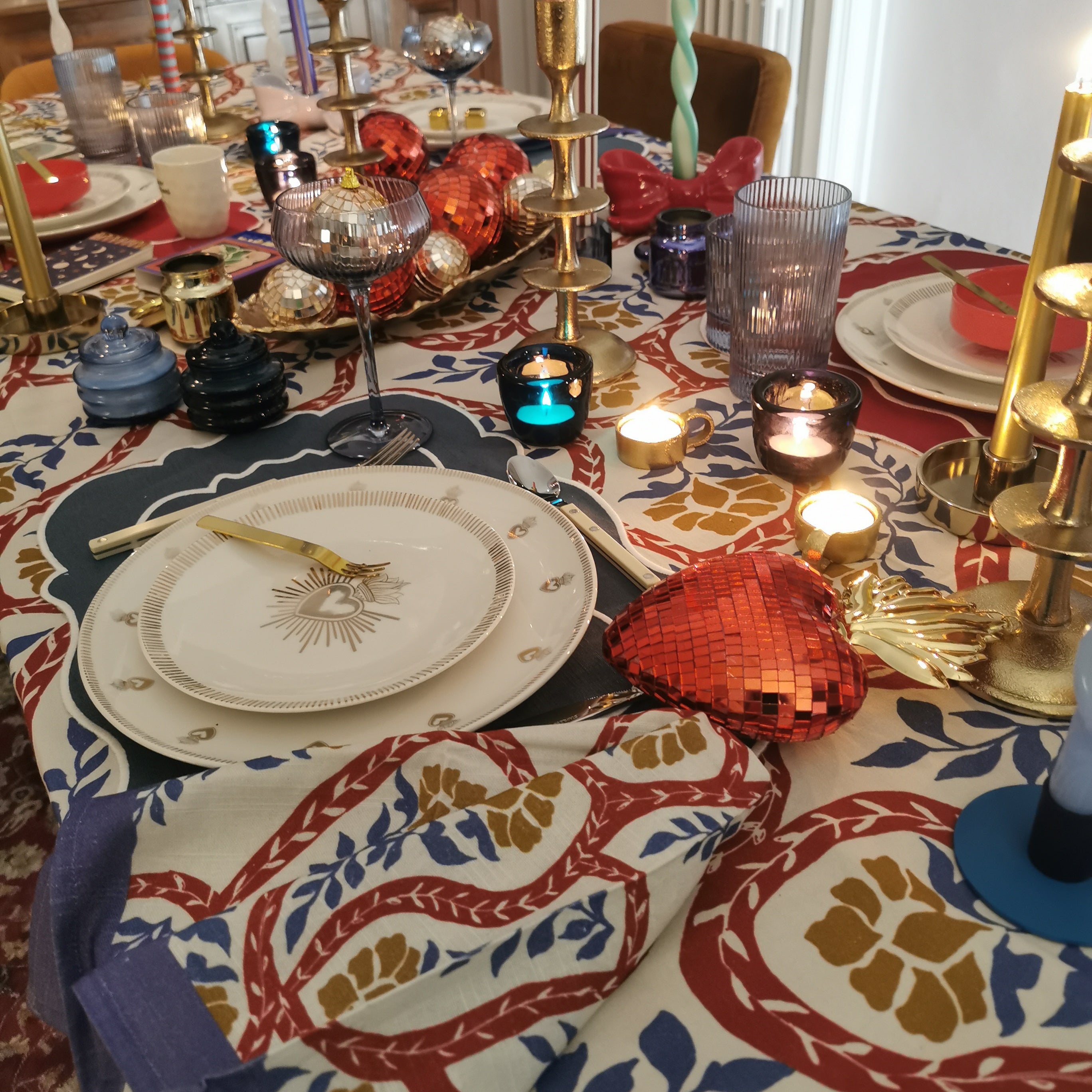 Assiettes ex-voto, or, table de Noël | OPJET Paris