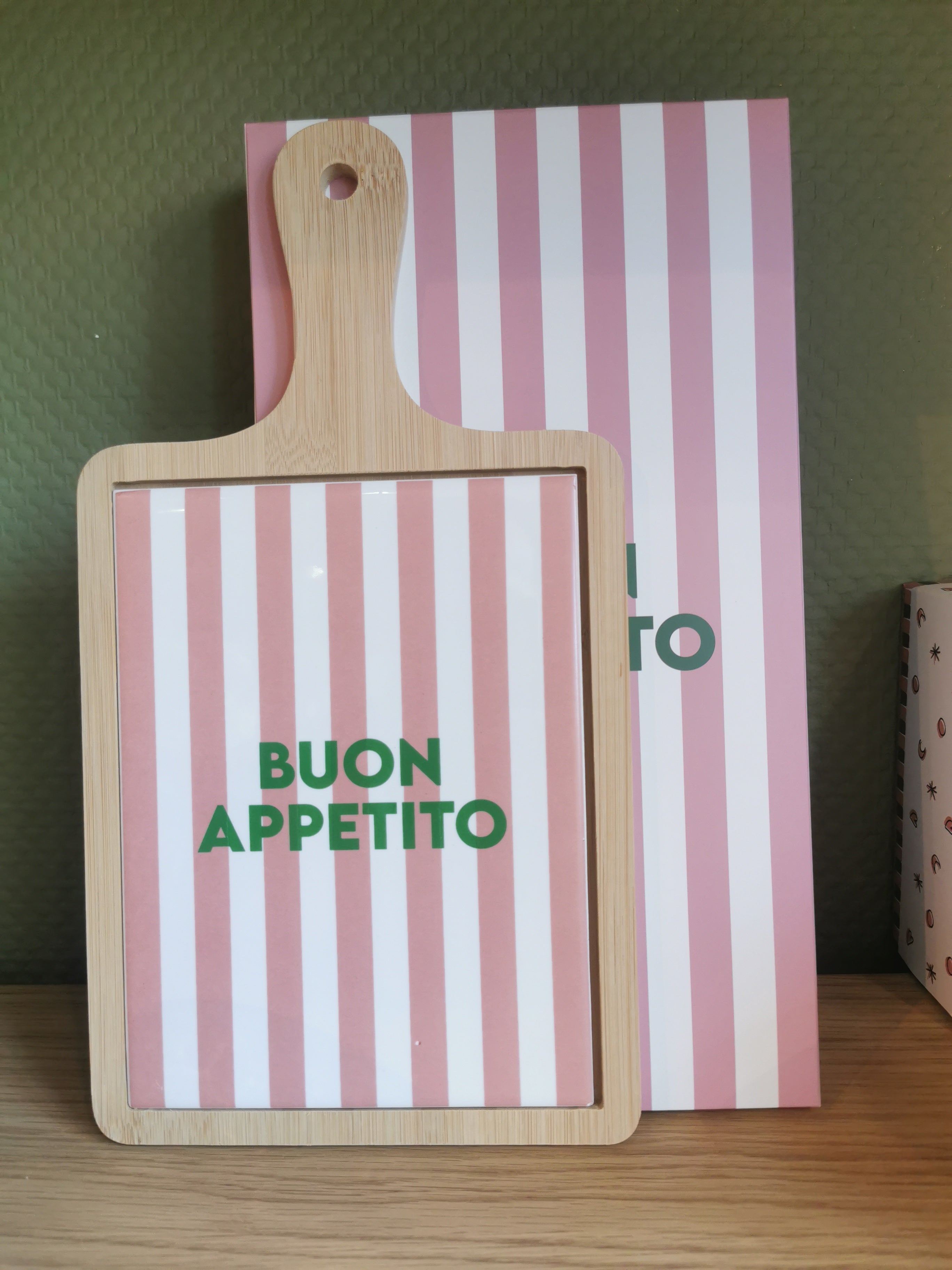 Planche BUON APPETITO - rayée rose