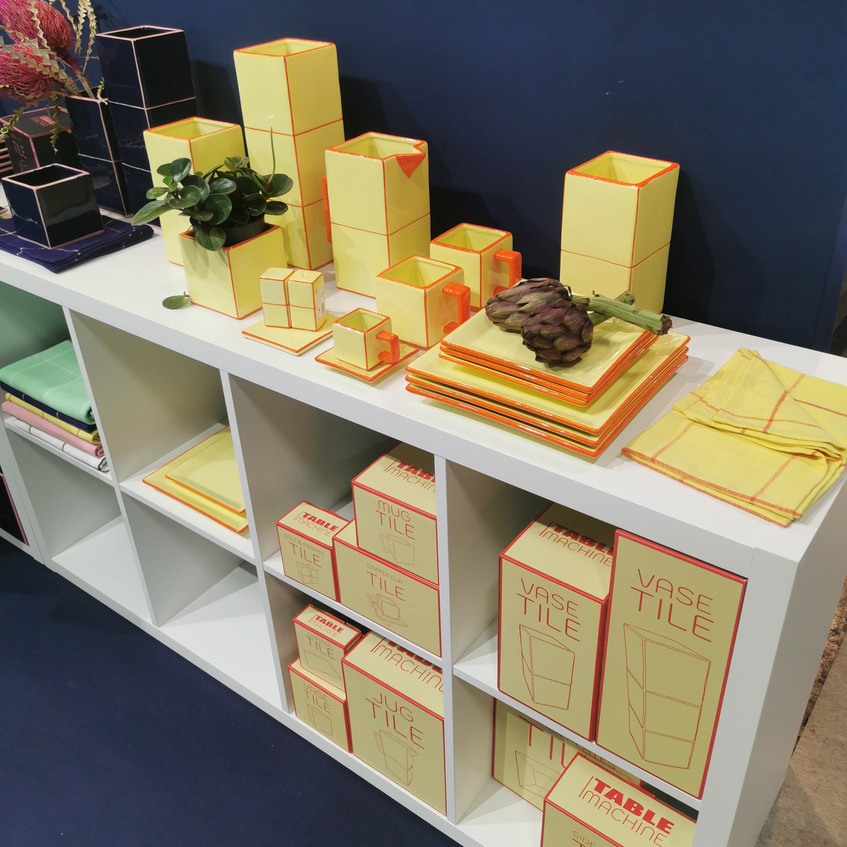 Set de 2 tasses TILE - jaune & orange