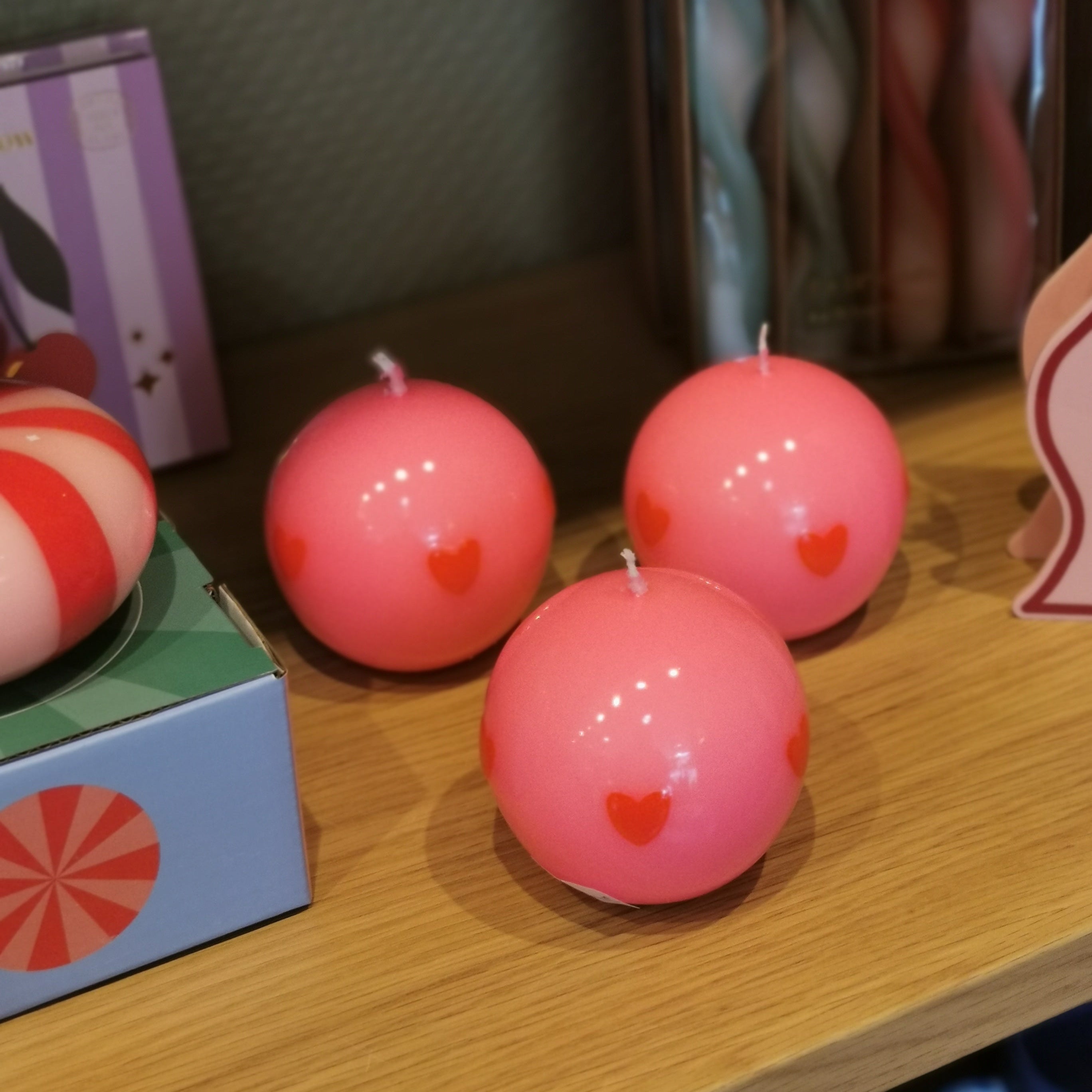 Bougie Coeurs - rose