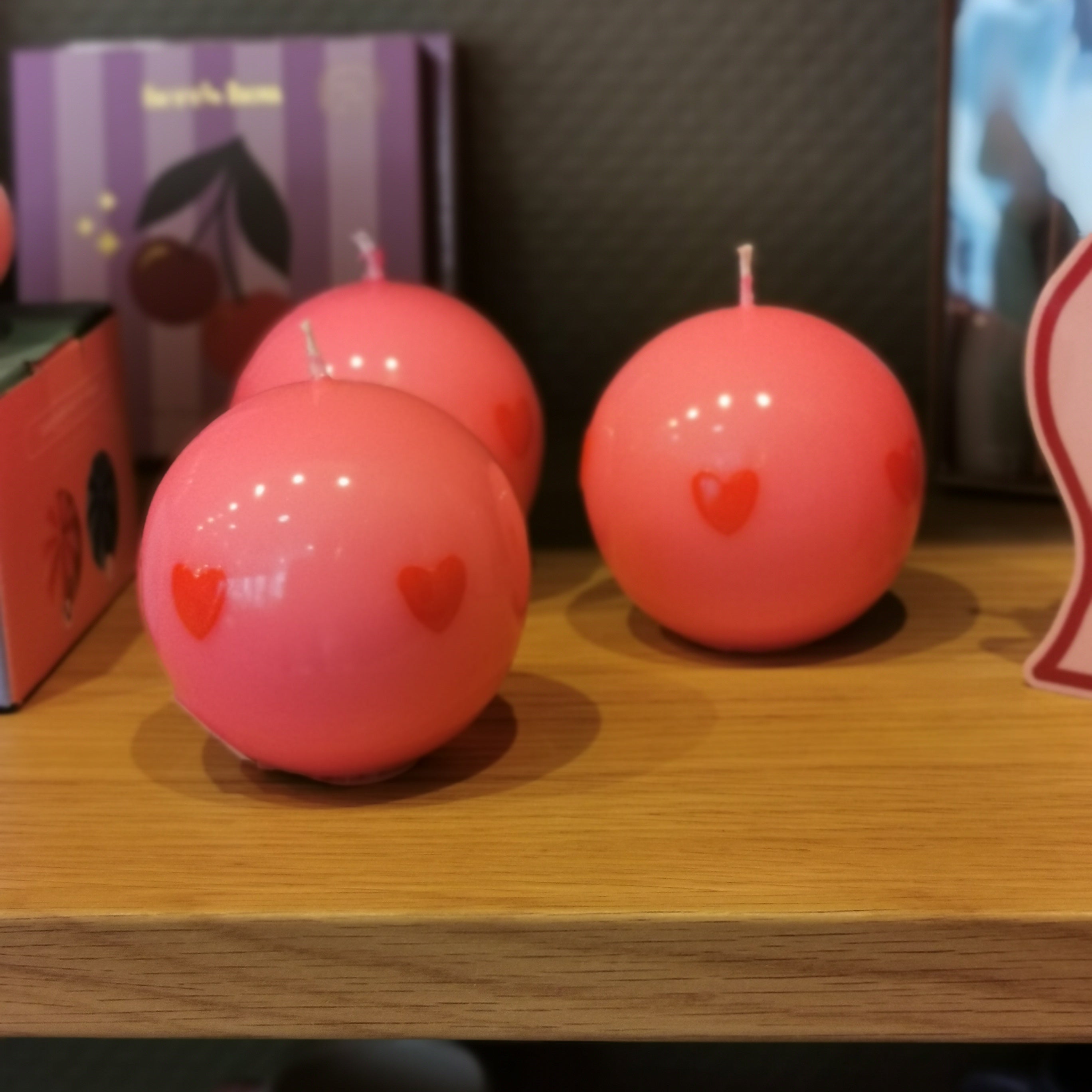 Bougie Coeurs - rose