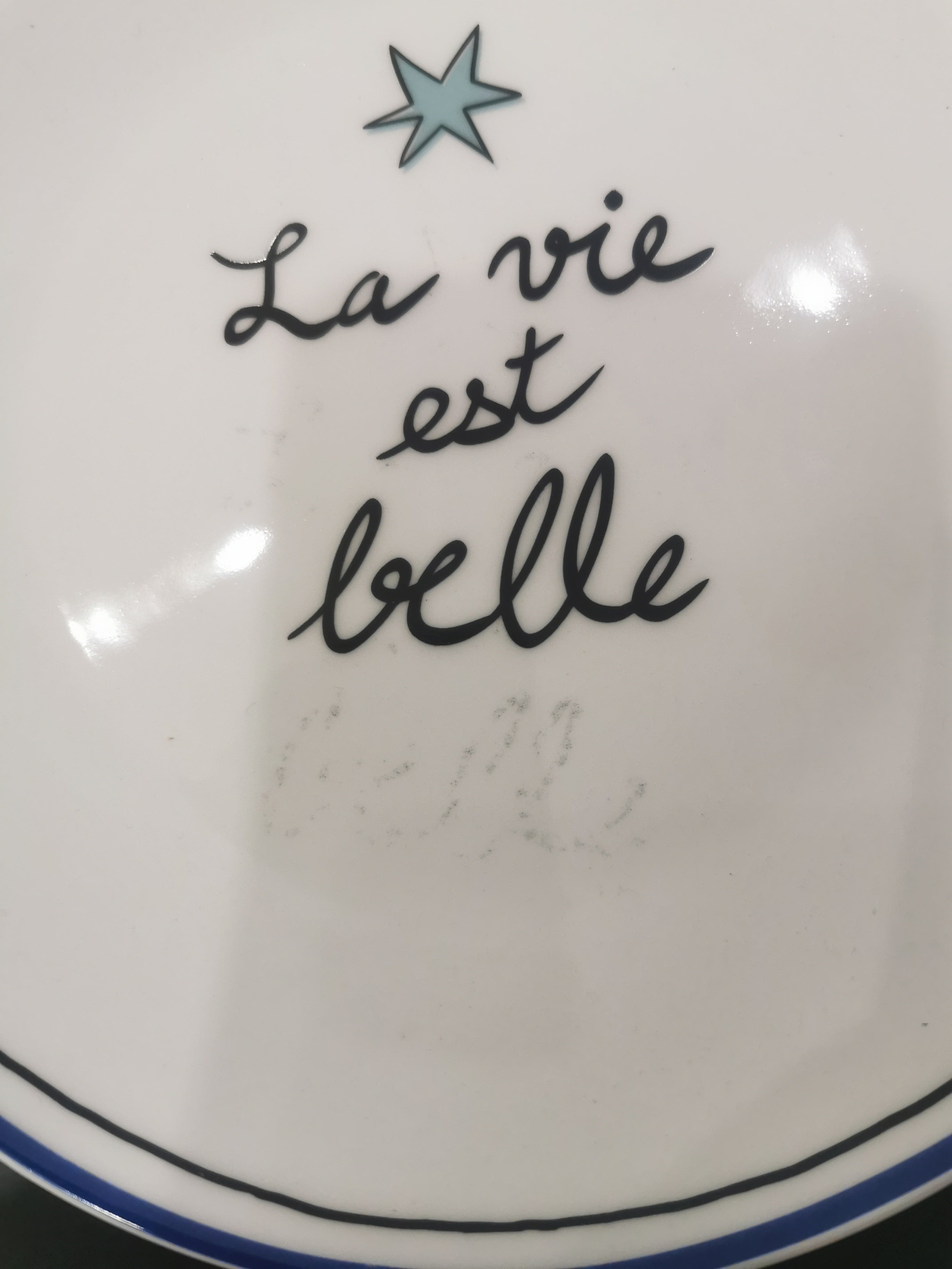 SECONDE CHANCE // Assiettes à dessert AMOUR EN LIBERTE (x4)