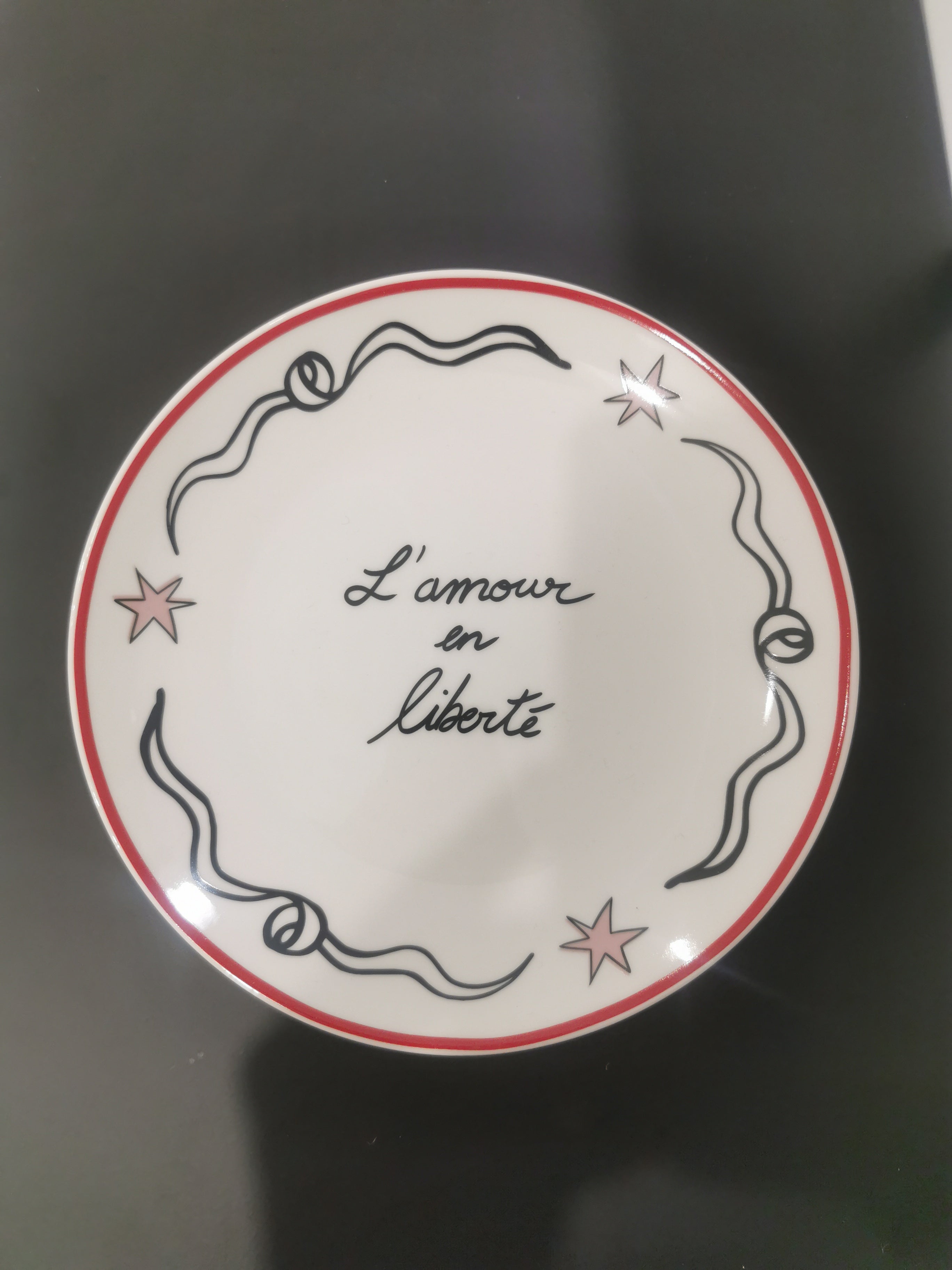 SECONDE CHANCE // Assiettes à dessert AMOUR EN LIBERTE (x4)