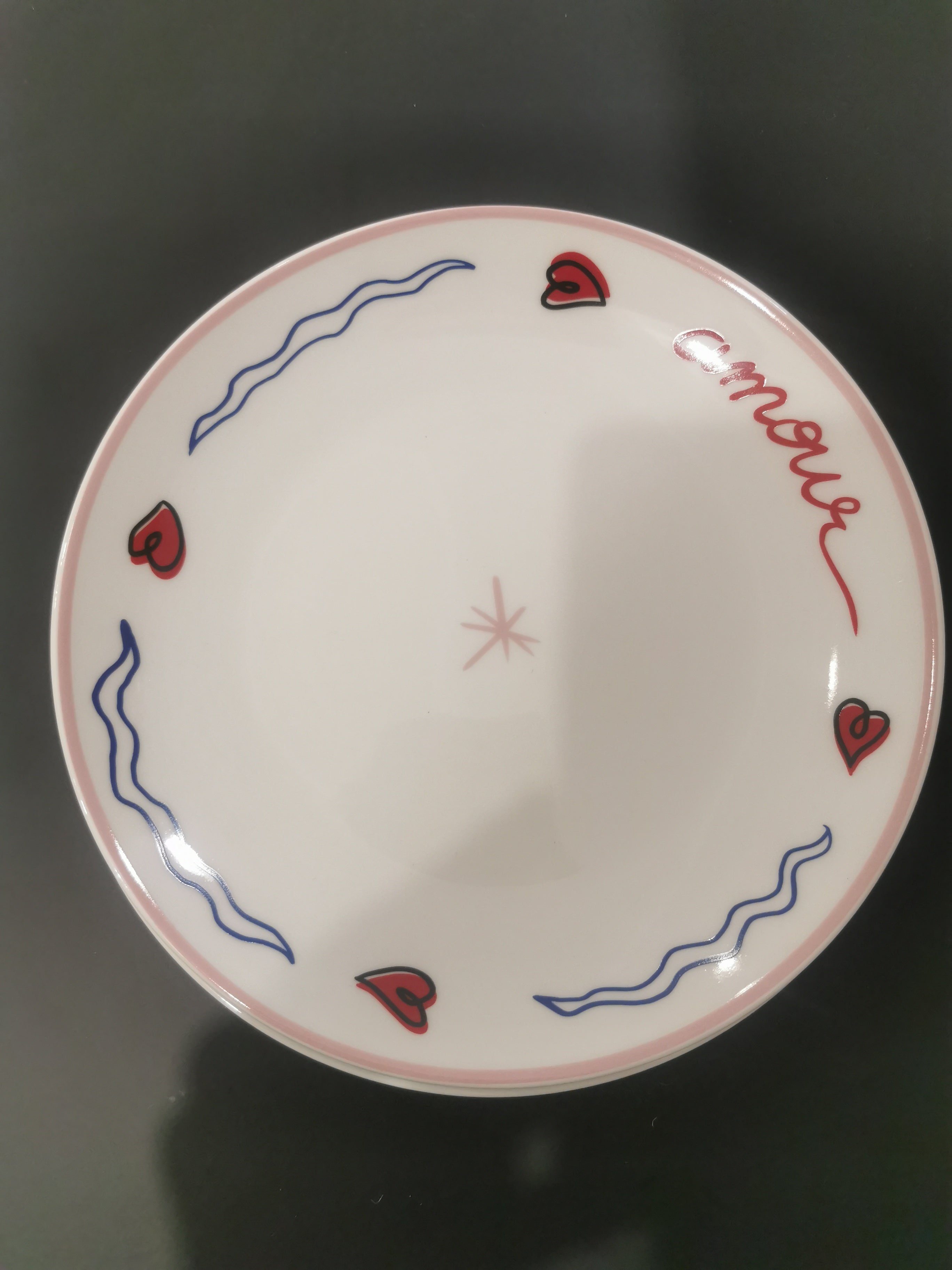 SECONDE CHANCE // Assiettes à dessert AMOUR EN LIBERTE (x4)